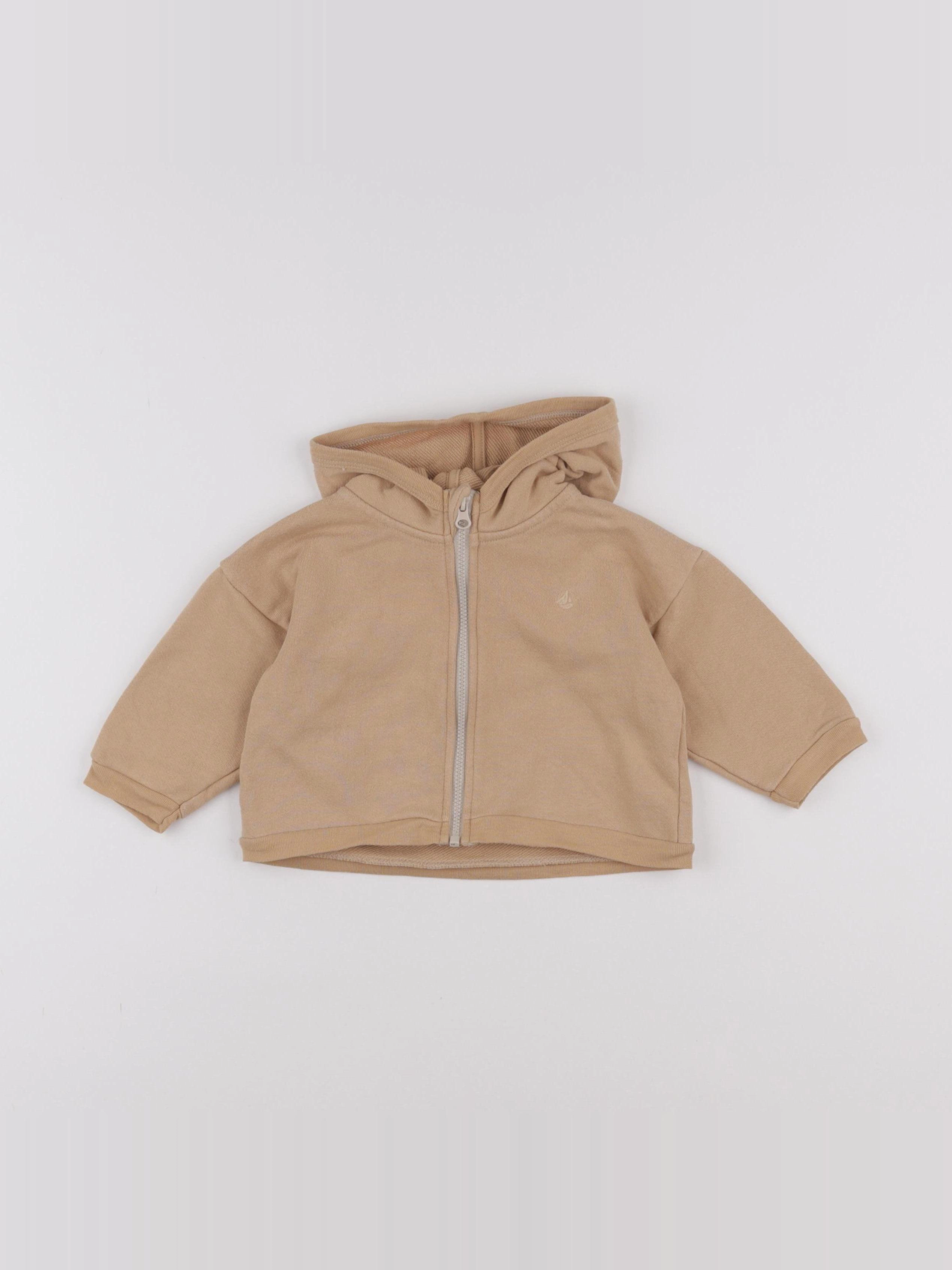 Petit Bateau - sweat beige - 6 mois