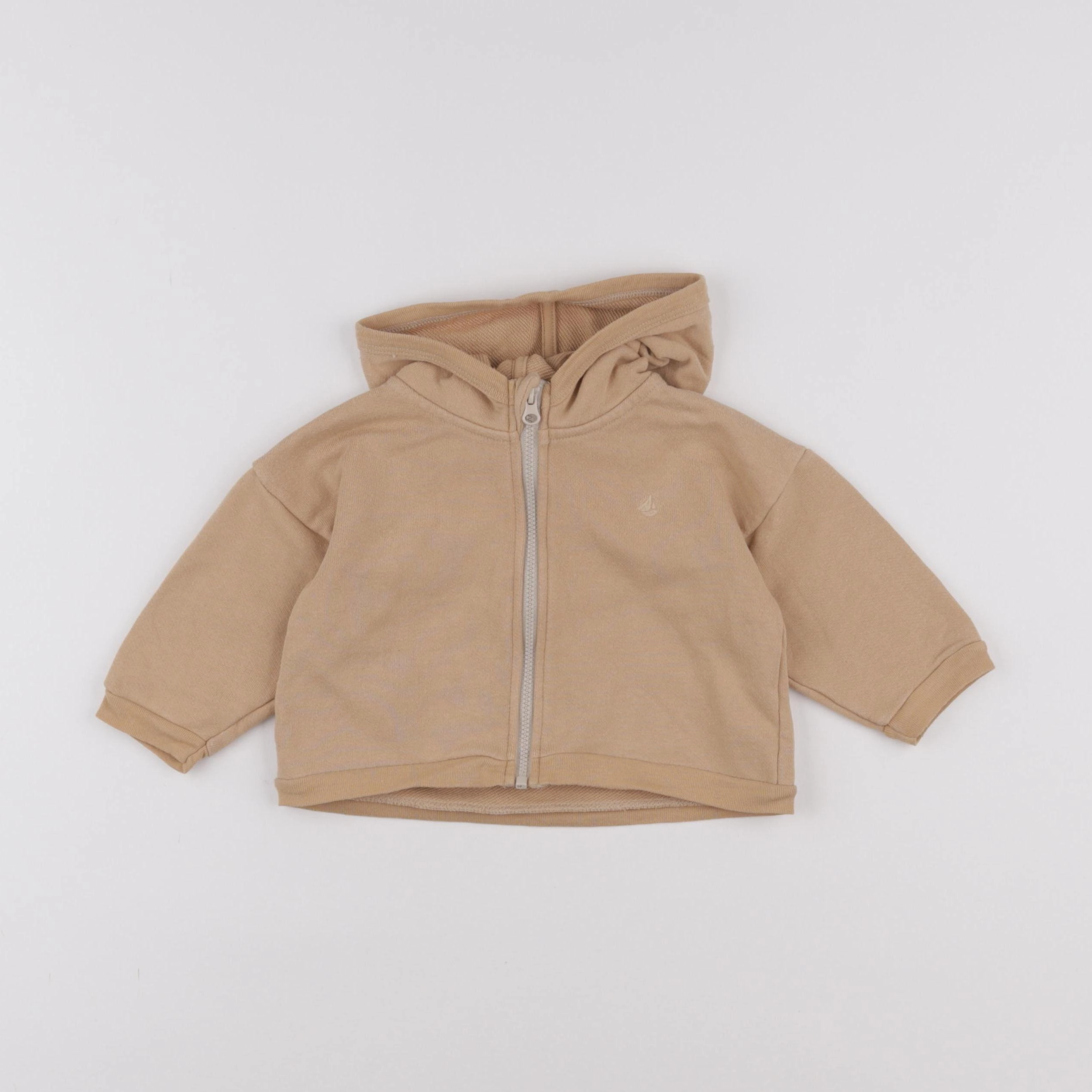 Petit Bateau - sweat beige - 6 mois