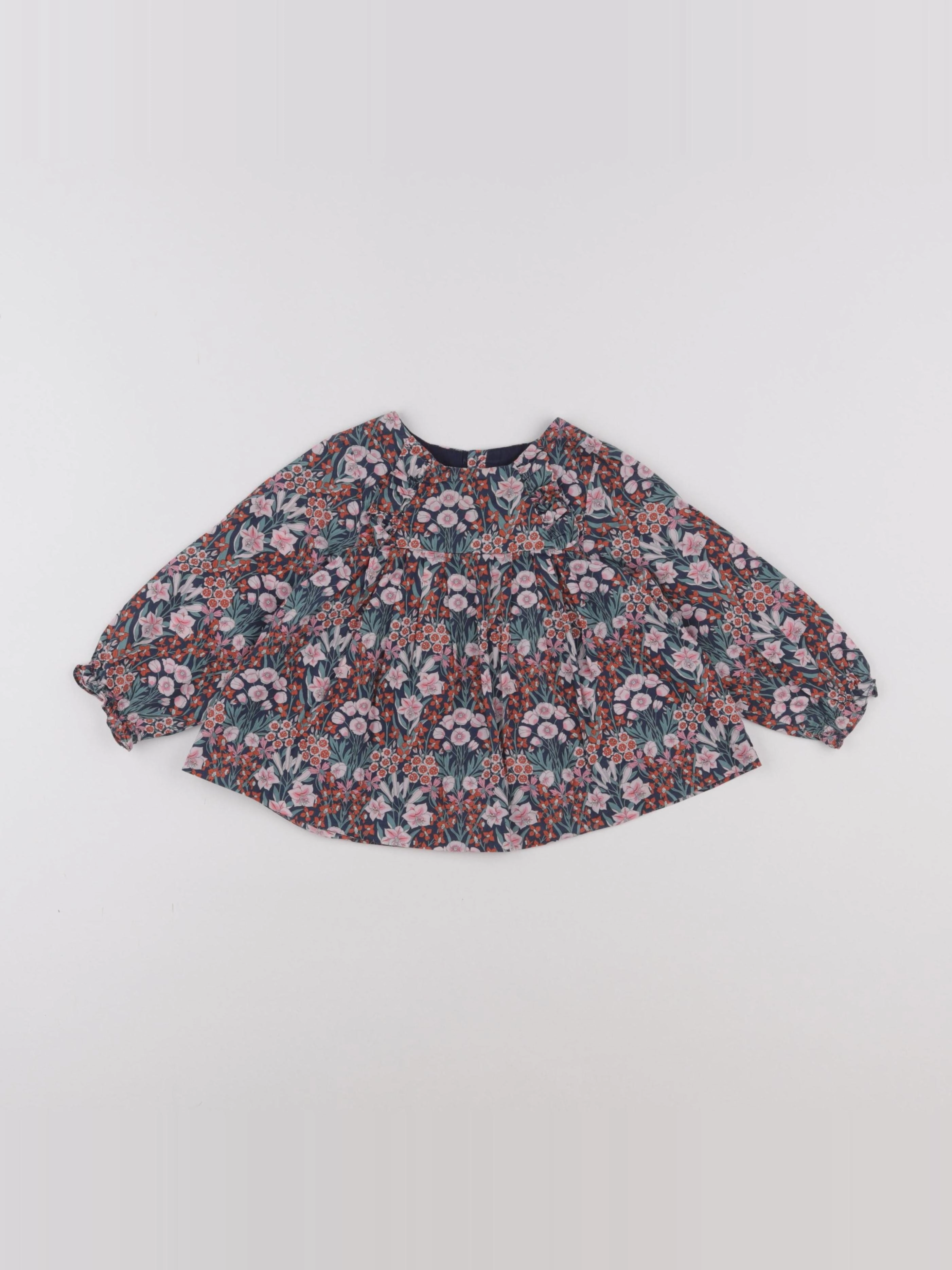 Jacadi - blouse liberty bleu - 18 mois