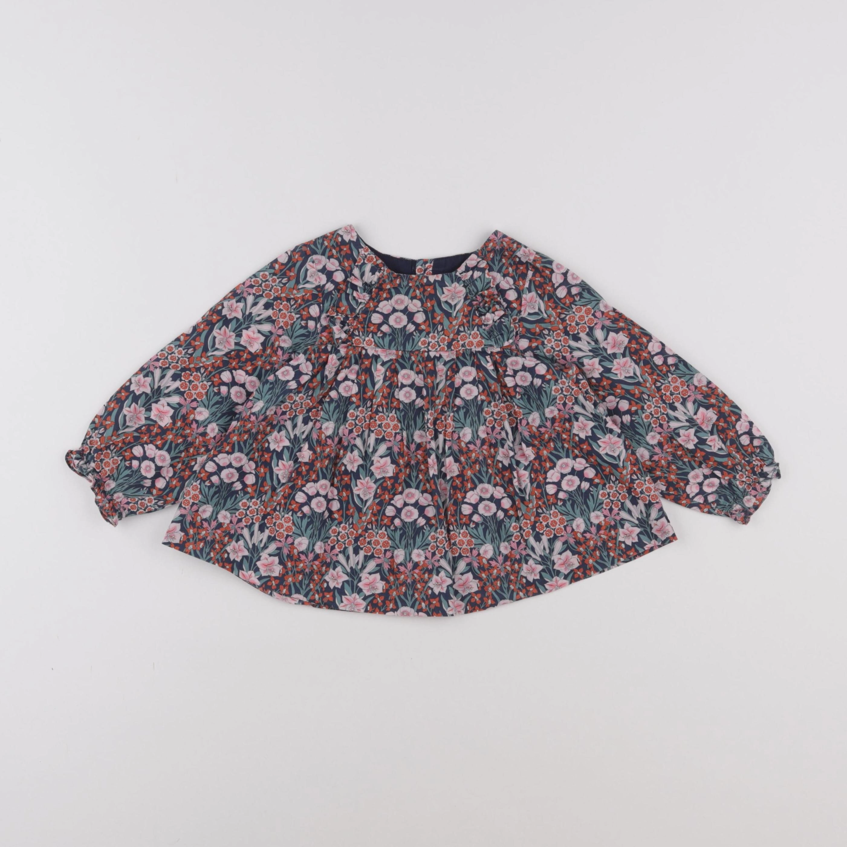 Jacadi - blouse liberty bleu - 18 mois