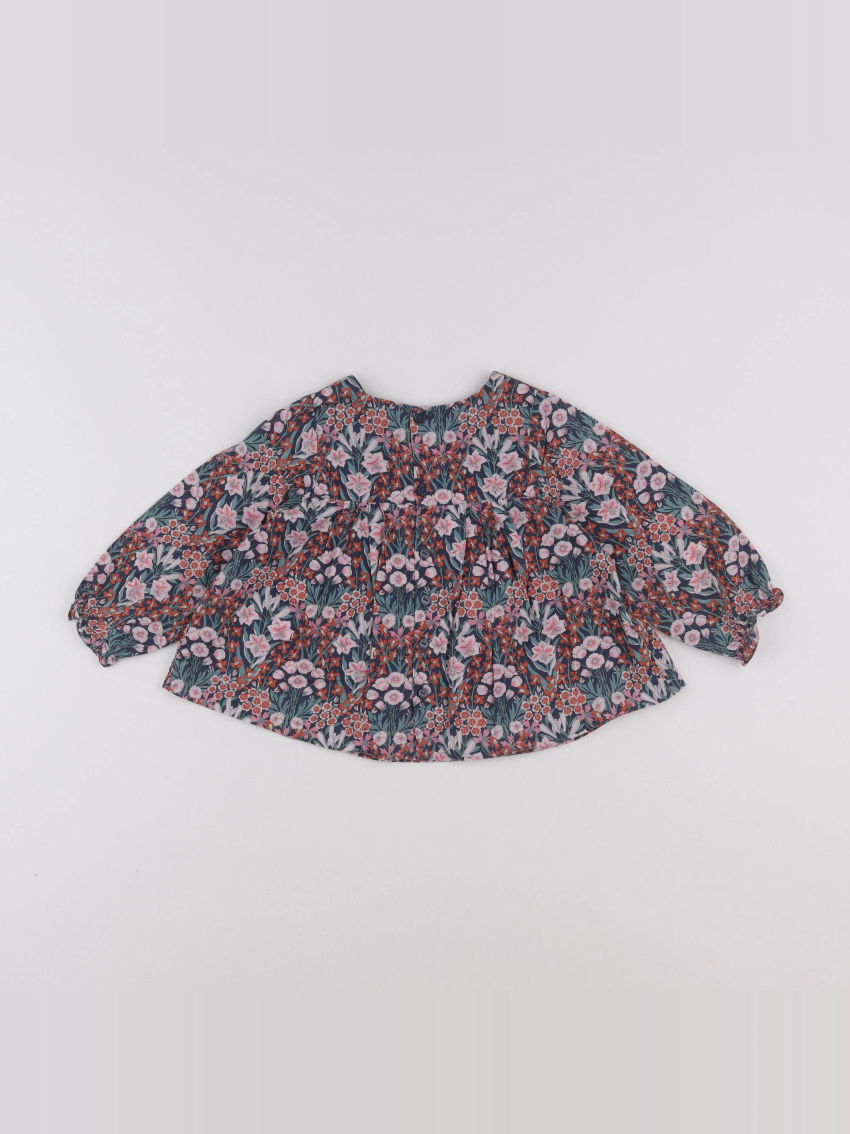 Jacadi - blouse liberty bleu - 18 mois