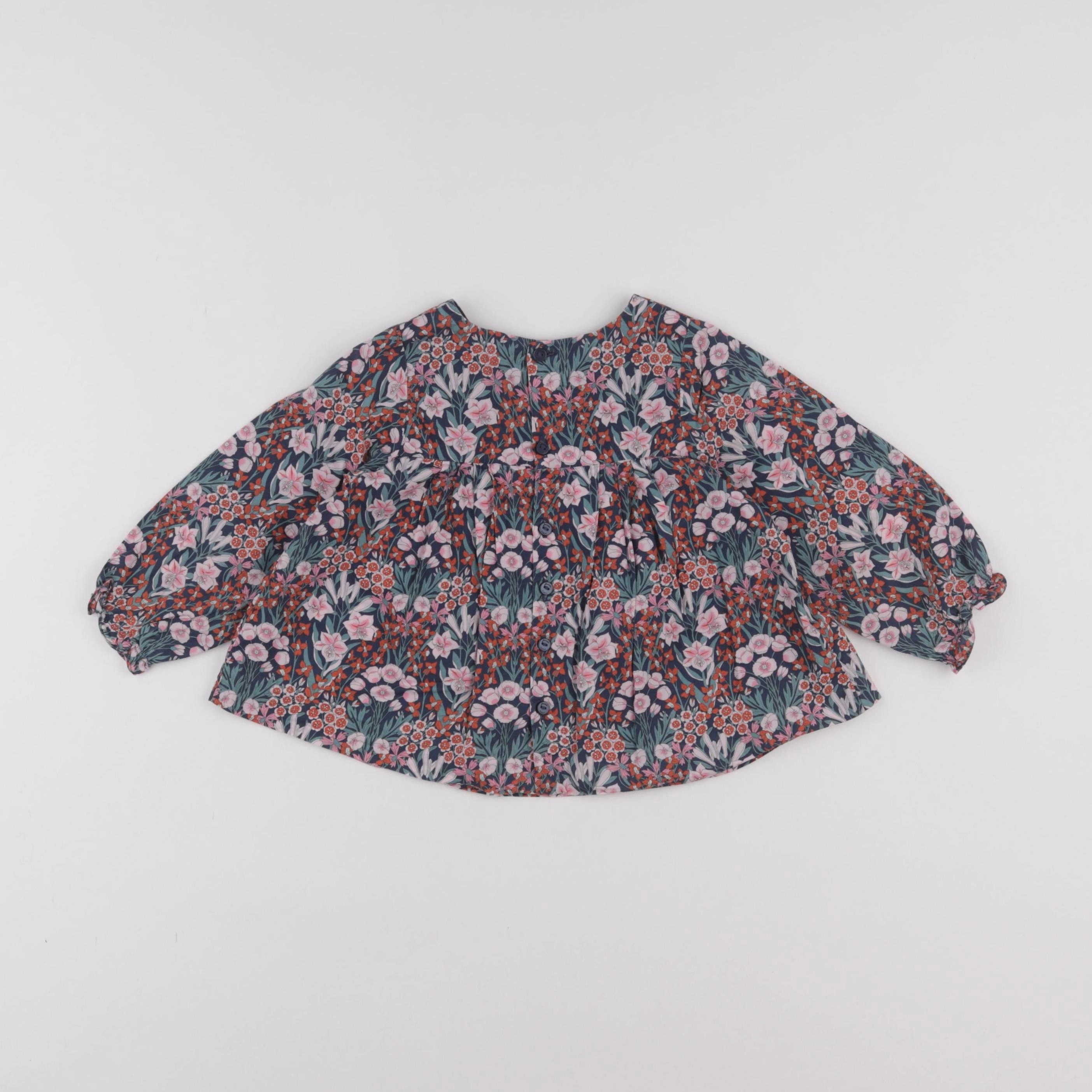Jacadi - blouse liberty bleu - 18 mois