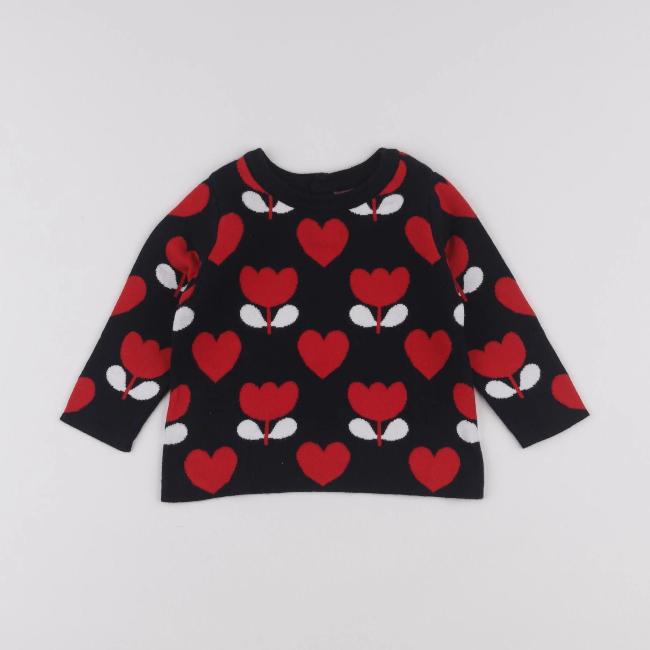 Jacadi - pull bleu - 12 mois