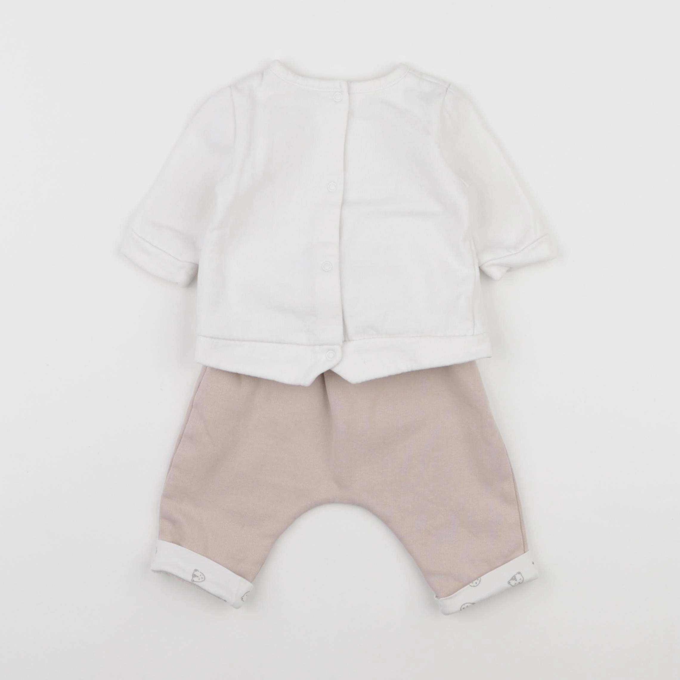 Vertbaudet - ensemble blanc - 1 mois