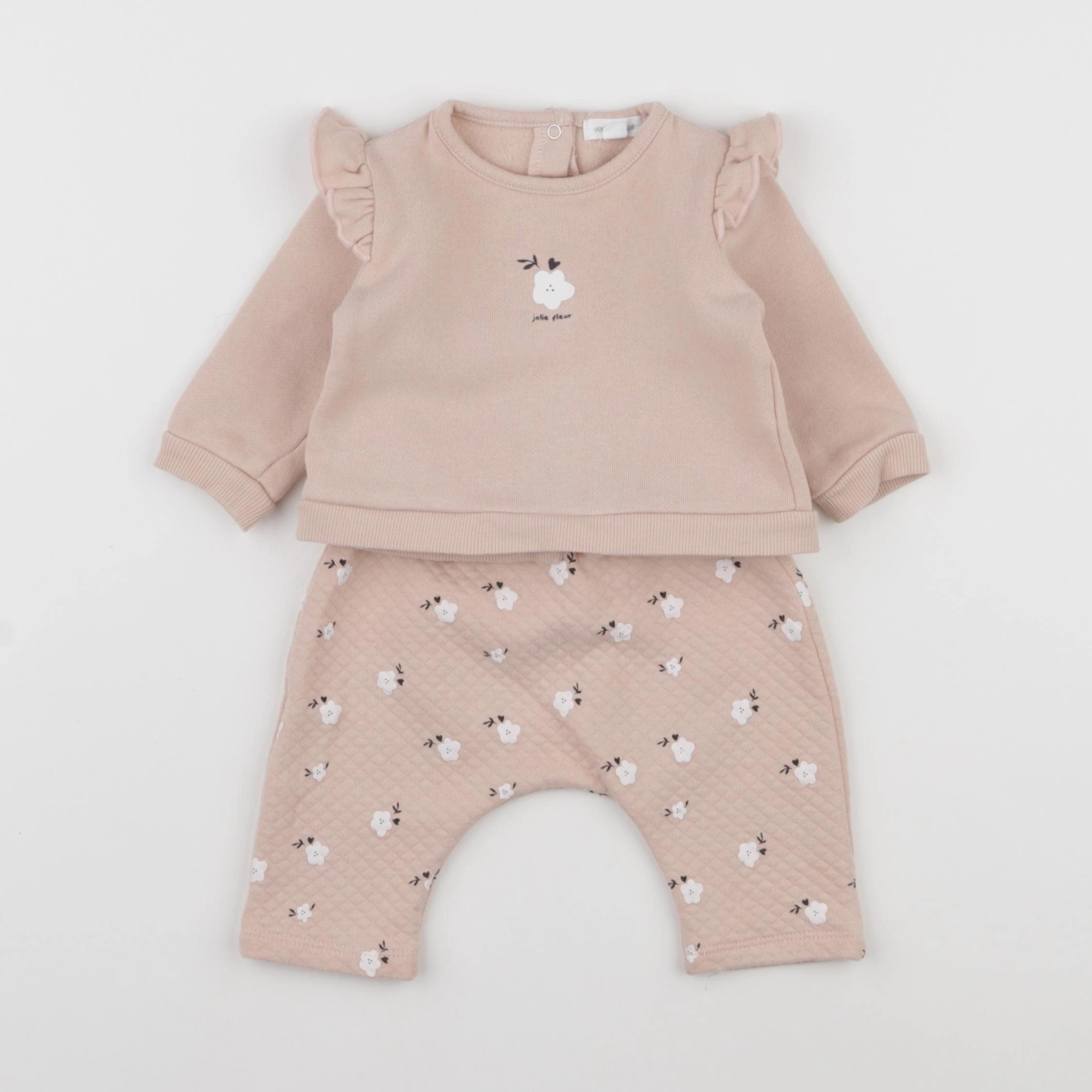 Vertbaudet - ensemble rose - 3 mois