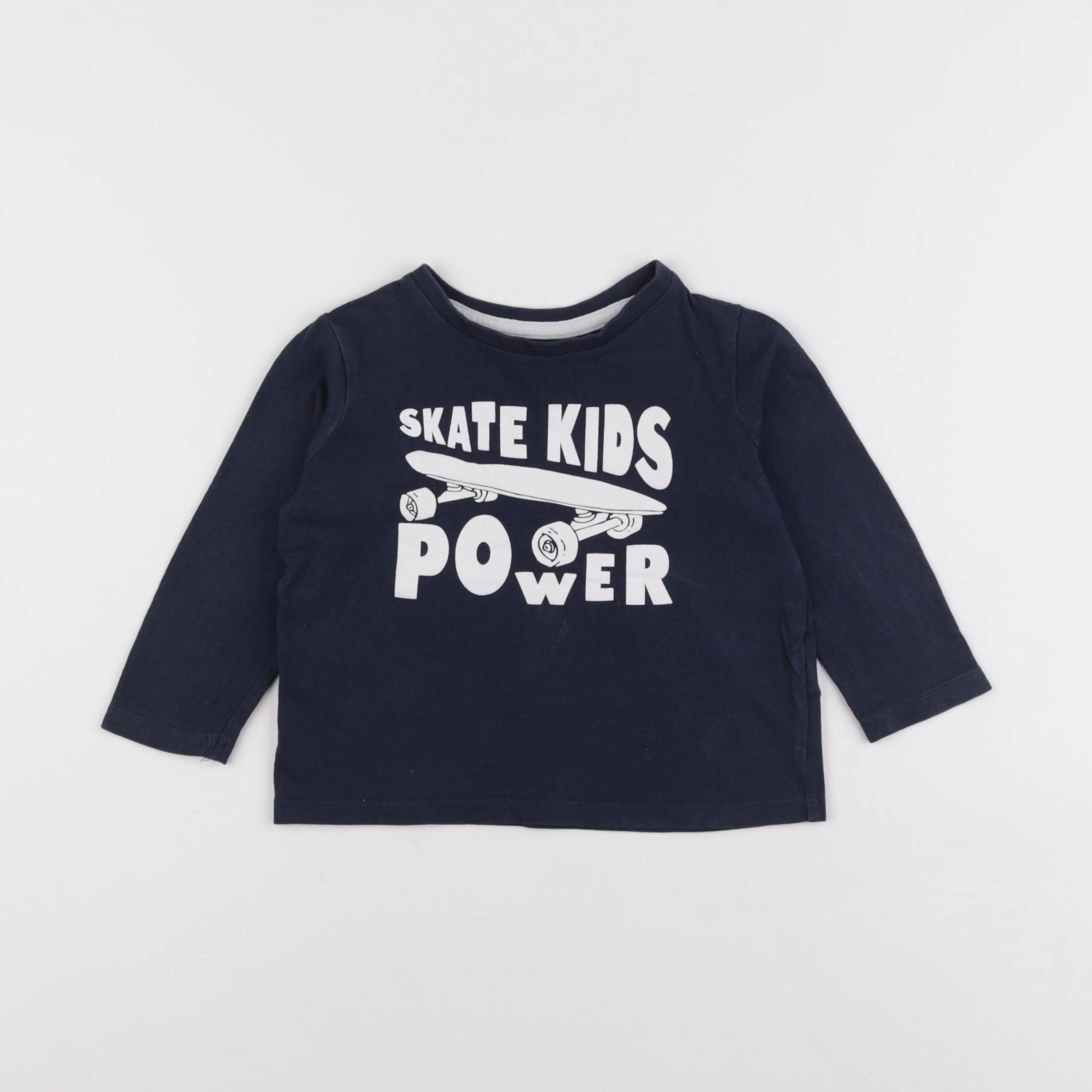 Vertbaudet - tee-shirt bleu - 2 ans