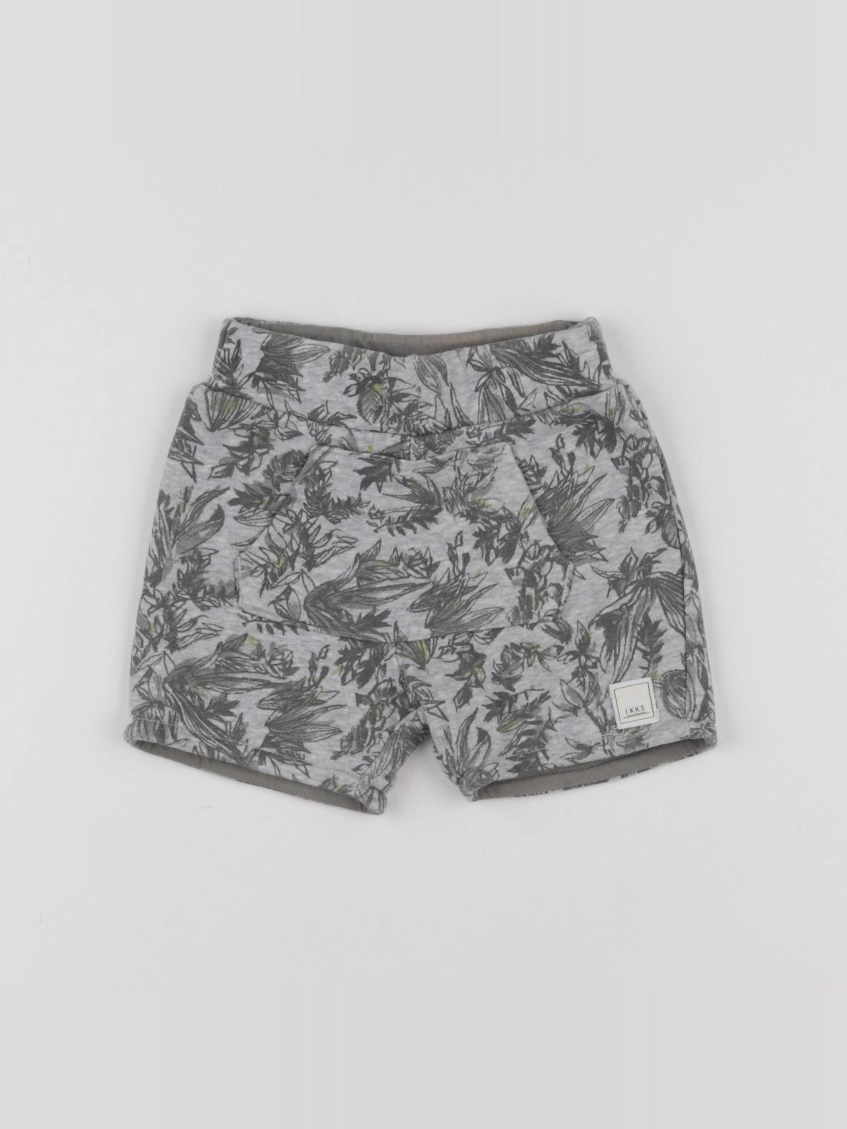 IKKS - short réversible gris, vert - 12 mois