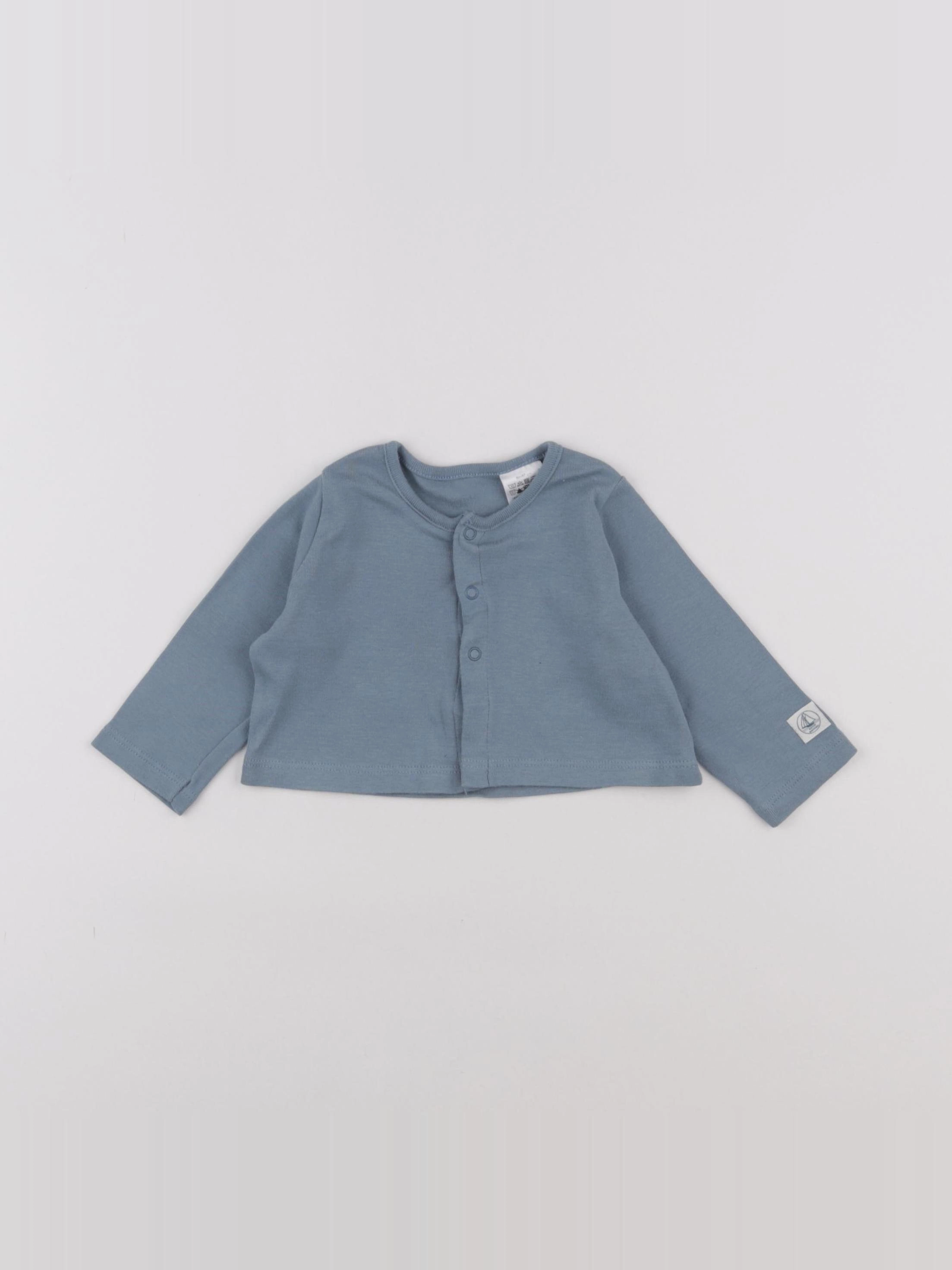Petit Bateau - tee-shirt bleu - 6 mois