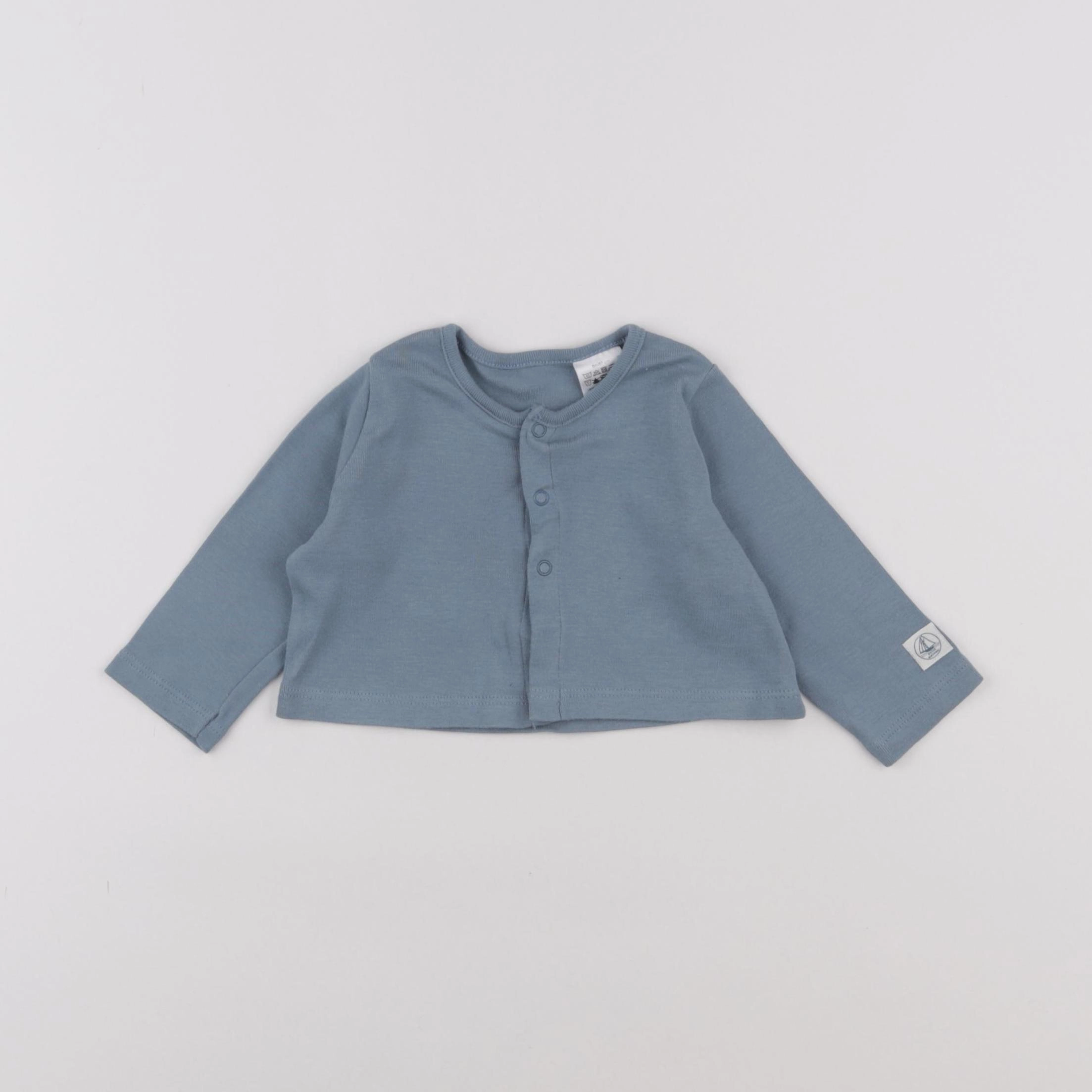 Petit Bateau - tee-shirt bleu - 6 mois