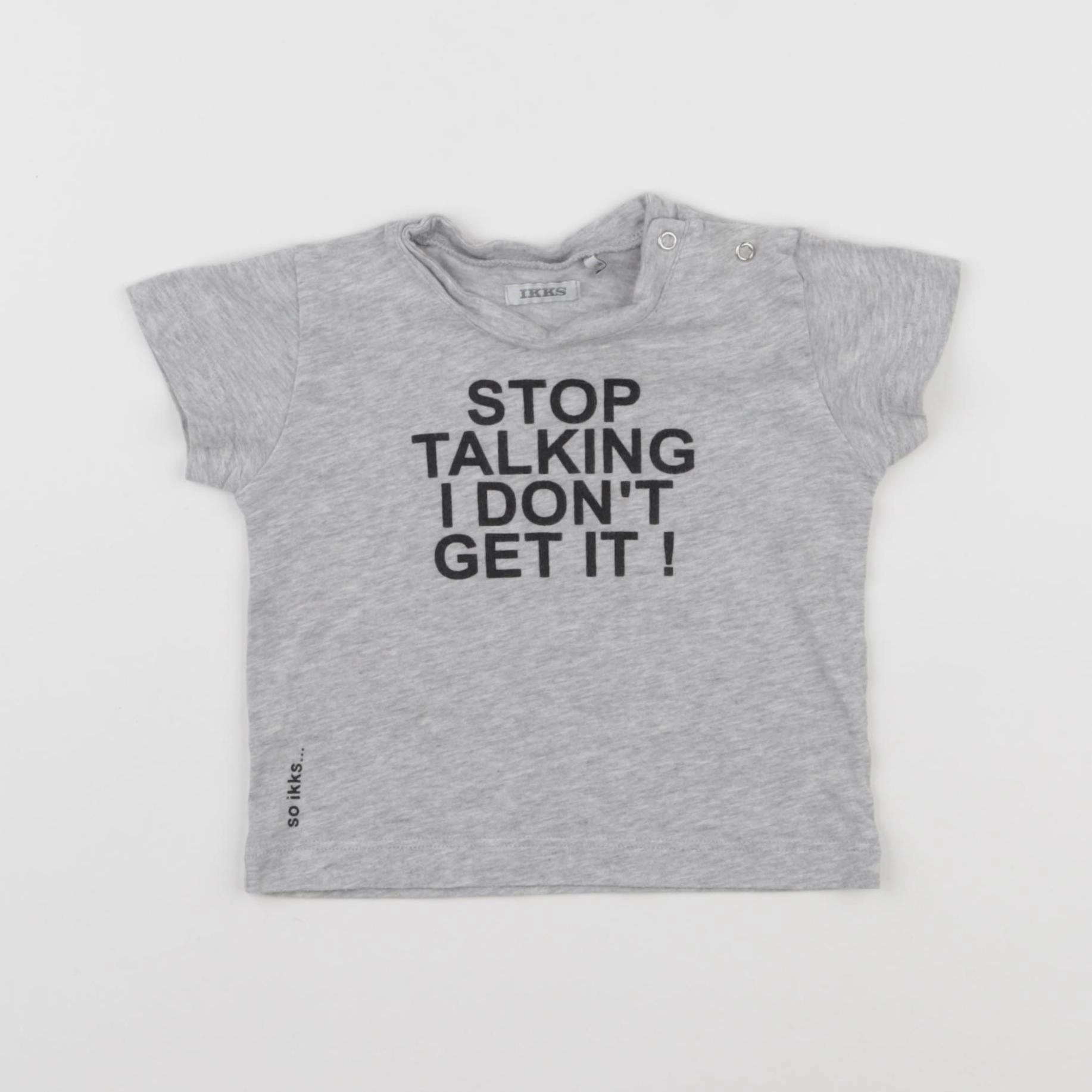 IKKS - tee-shirt gris - 6 mois