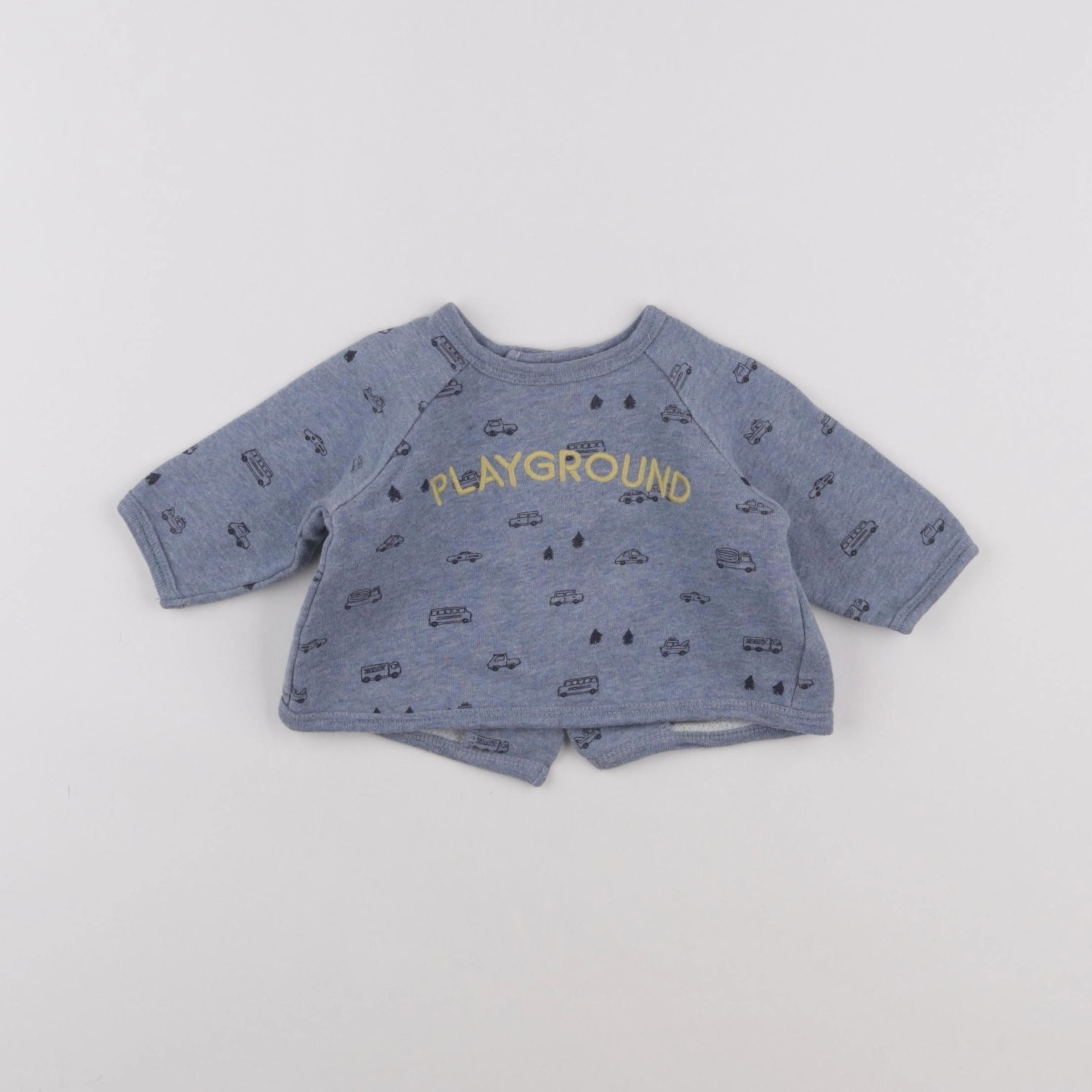Boutchou - sweat bleu - 3 mois
