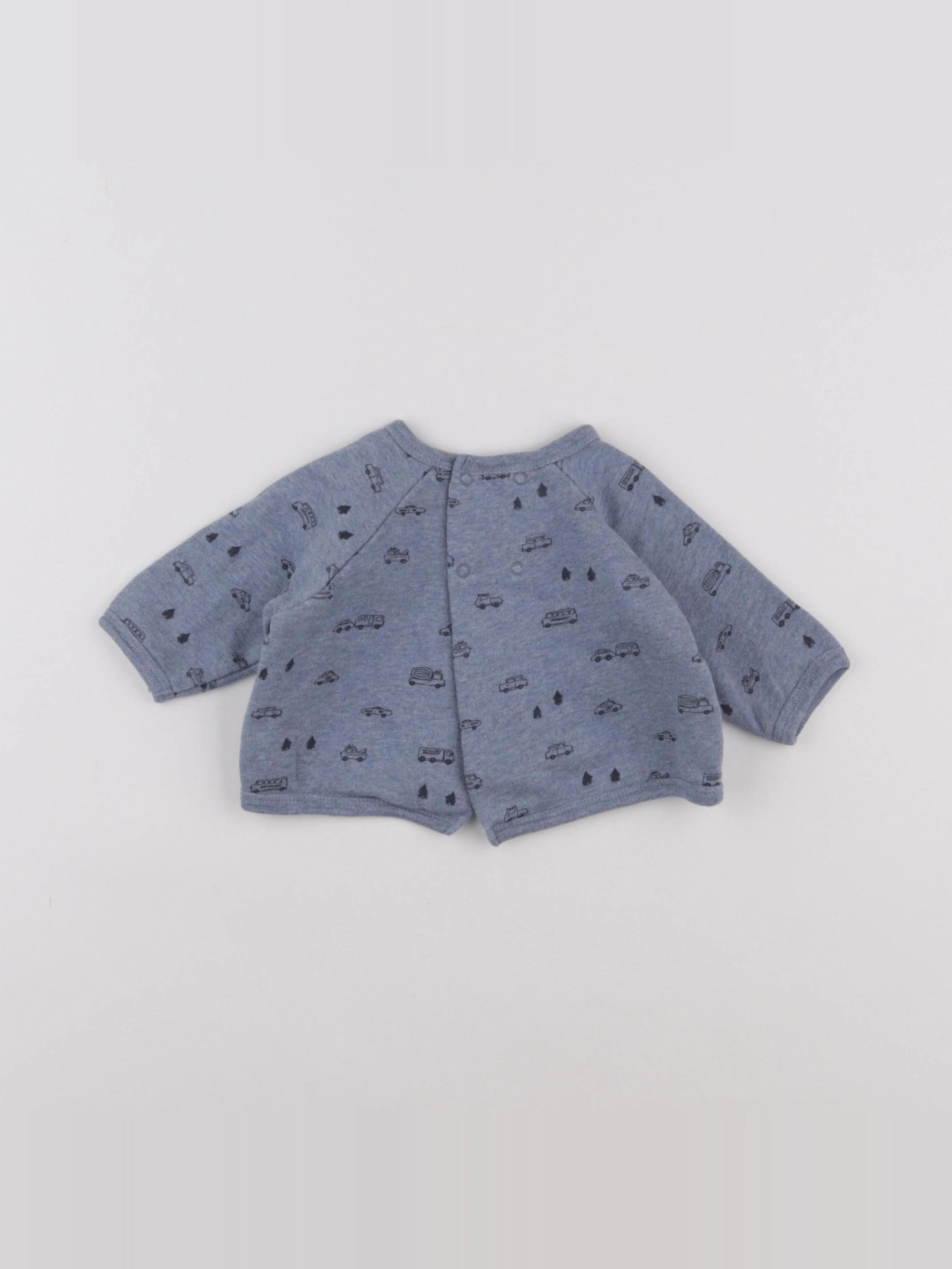 Boutchou - sweat bleu - 3 mois