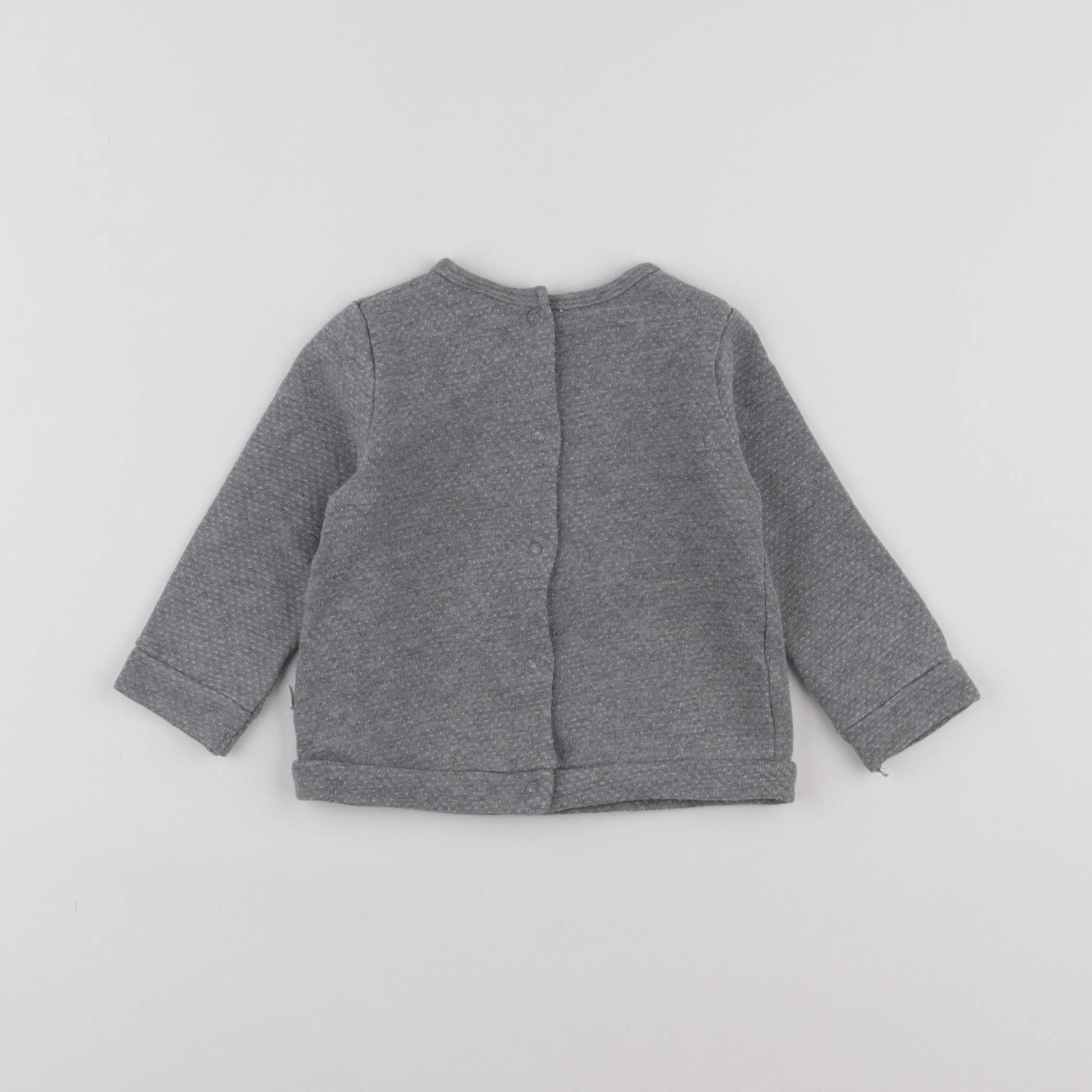 Tape à l'oeil - sweat gris - 12 mois