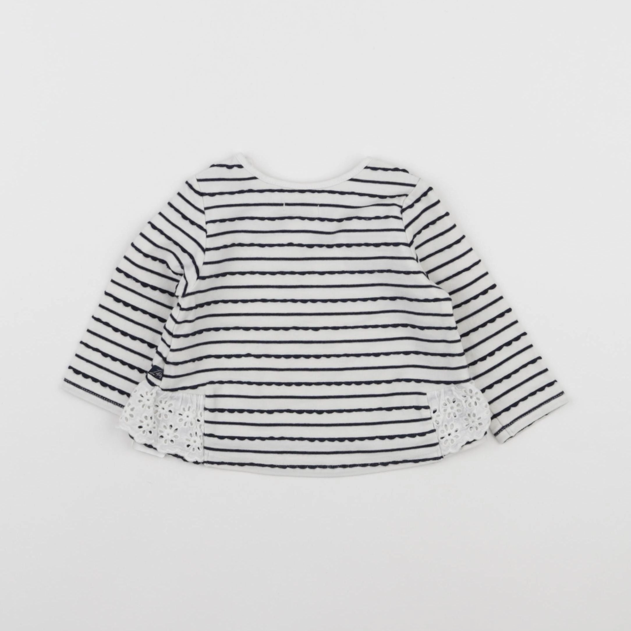 IKKS - tee-shirt blanc, bleu - 6 mois