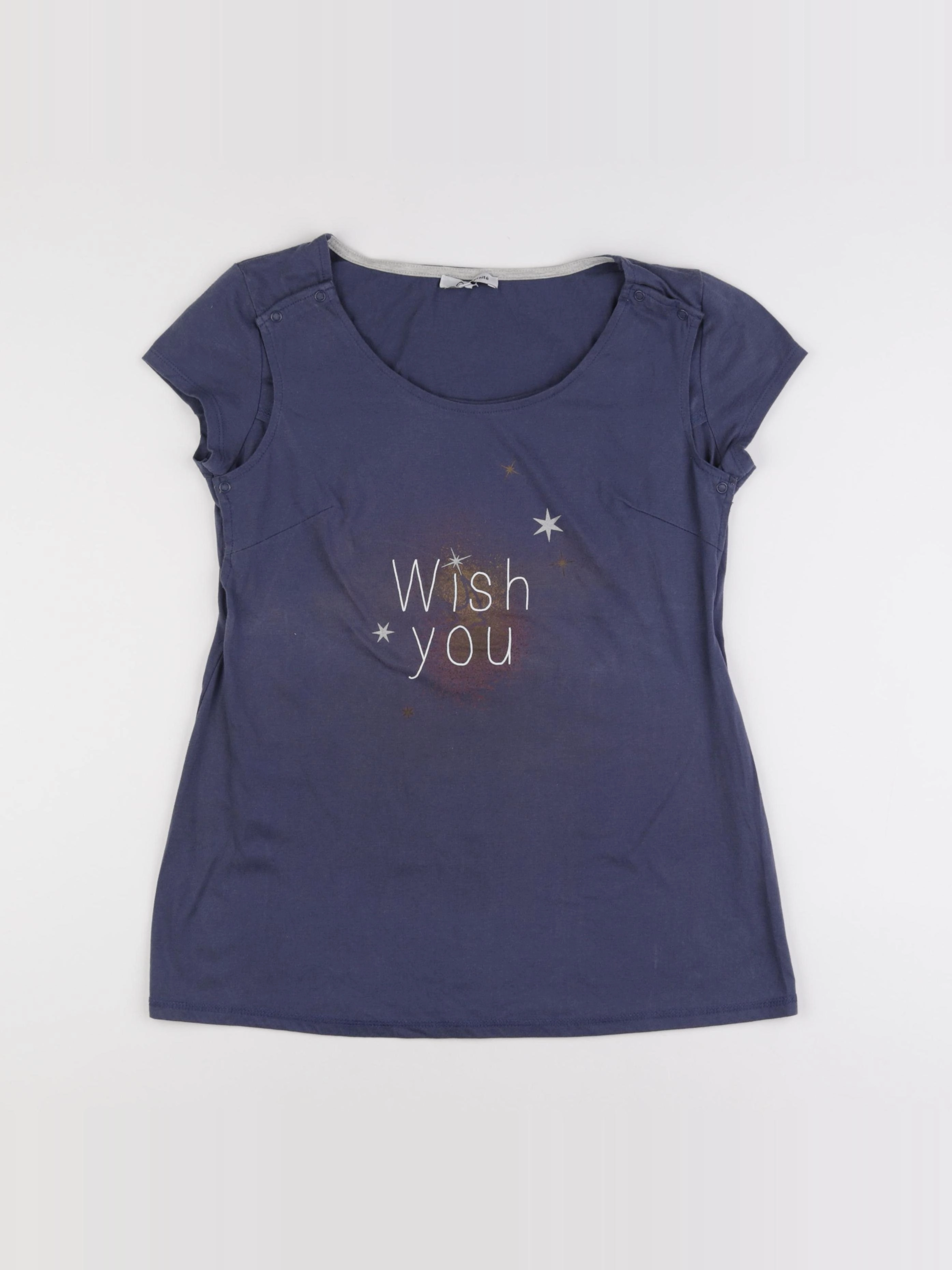 La Halle - tee-shirt allaitement bleu - s