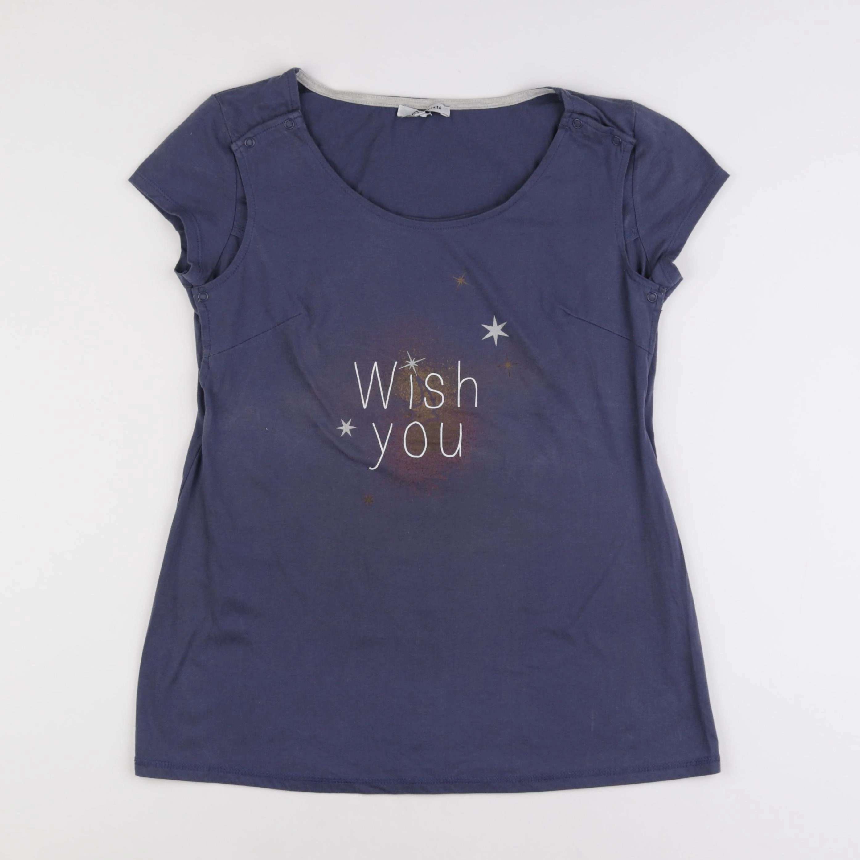 La Halle - tee-shirt allaitement bleu - s