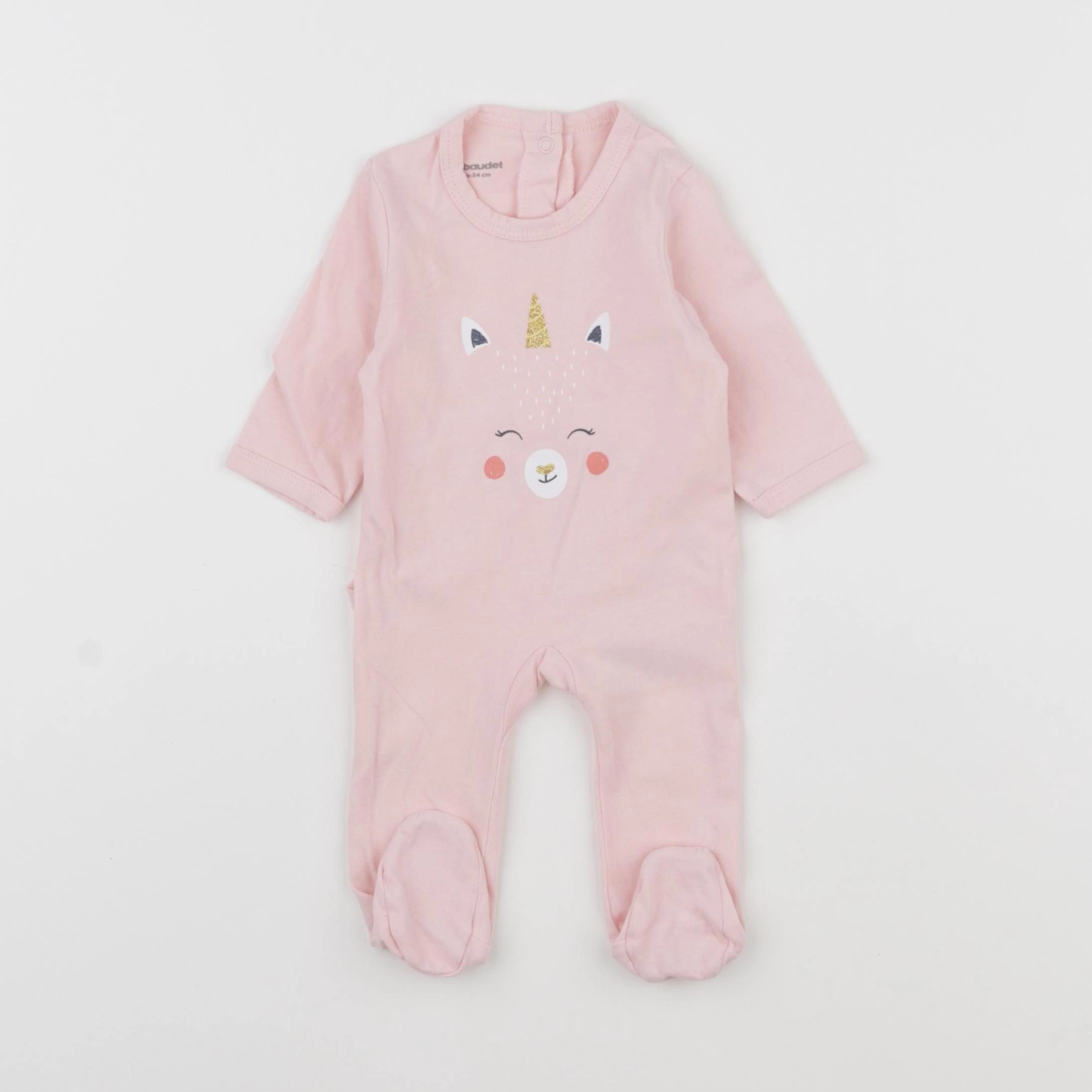 Vertbaudet - pyjama coton rose - 1 mois