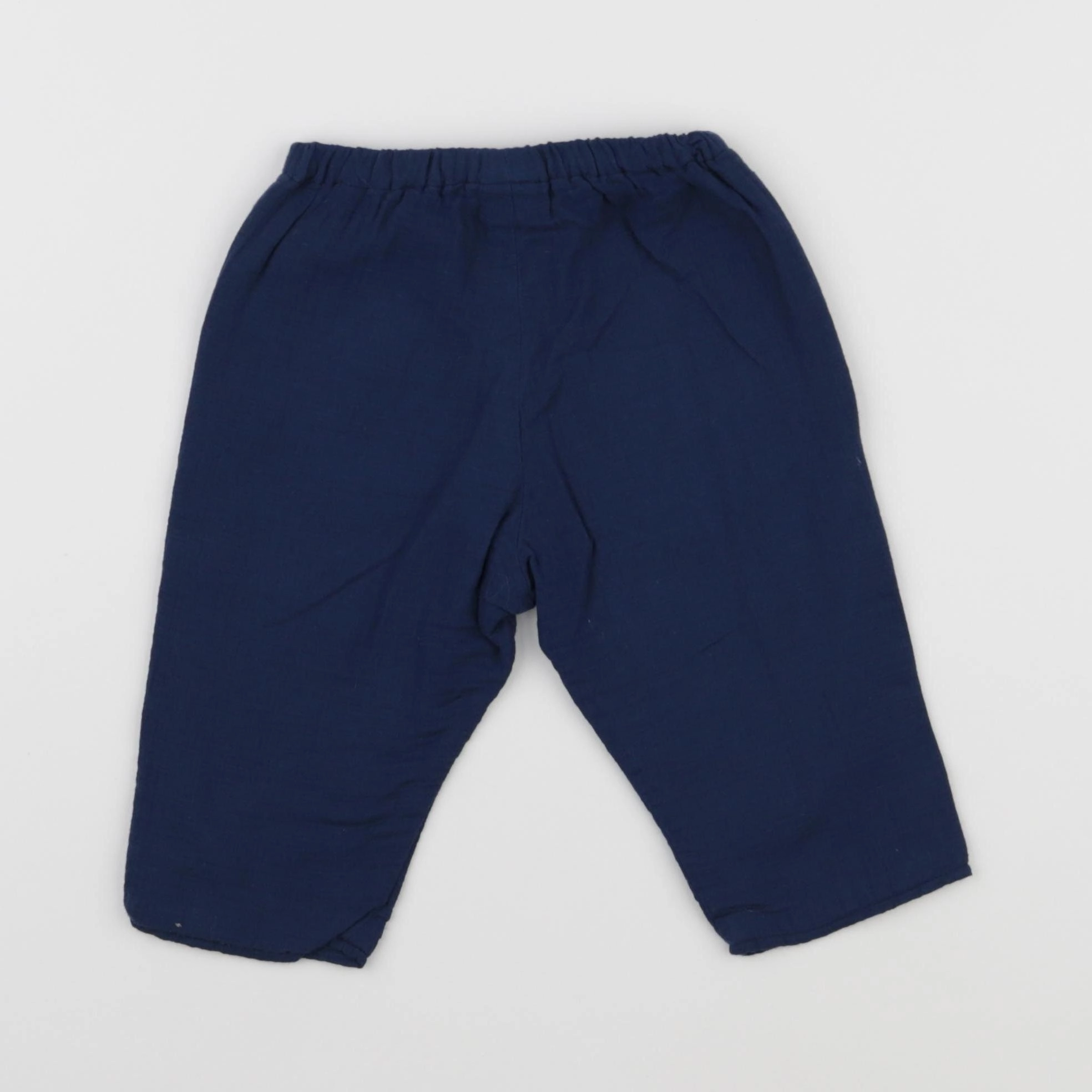 Bonton - pantalon bleu - 12 mois