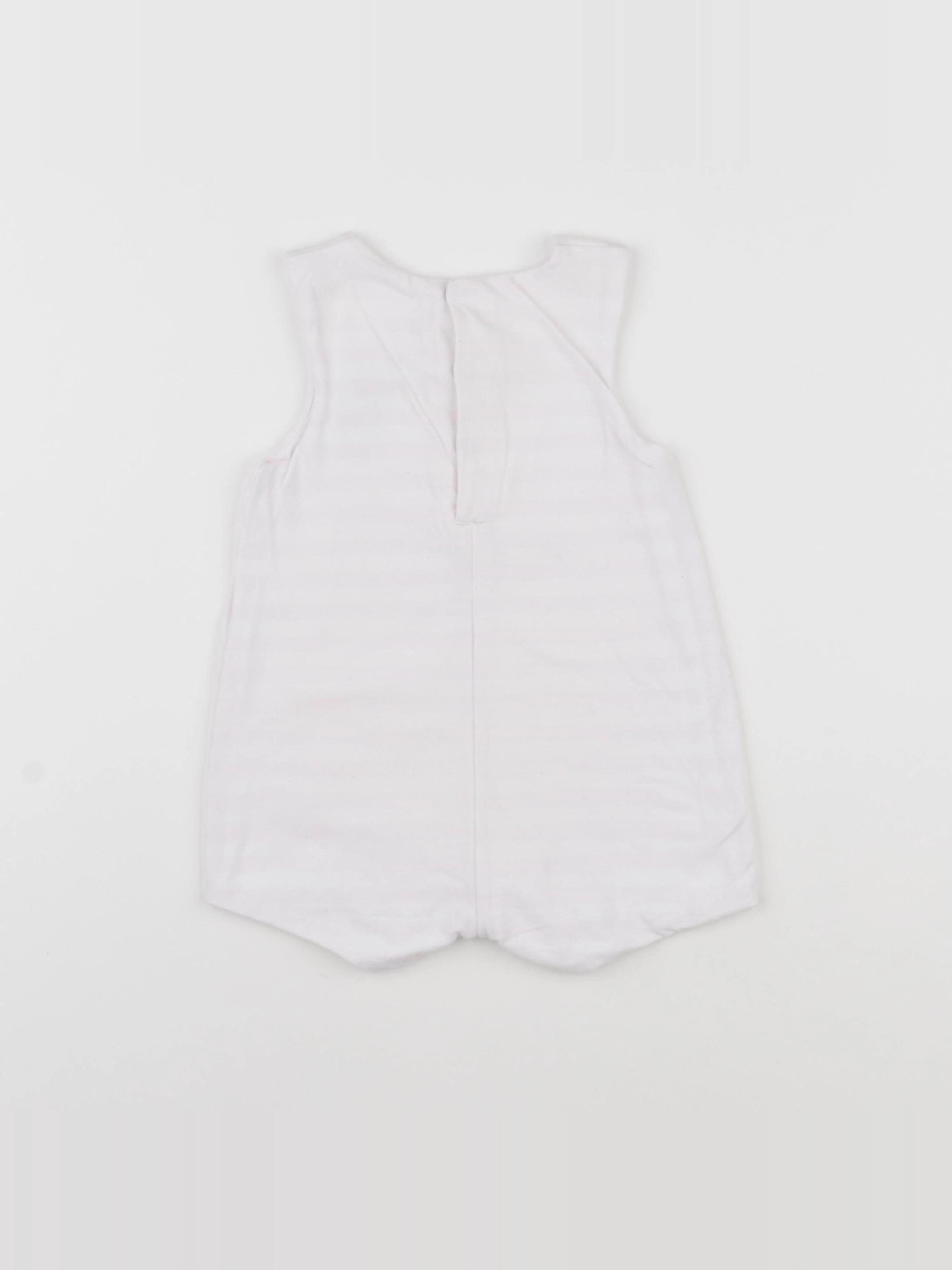 Jacadi - combinaison rose, blanc - 12 mois