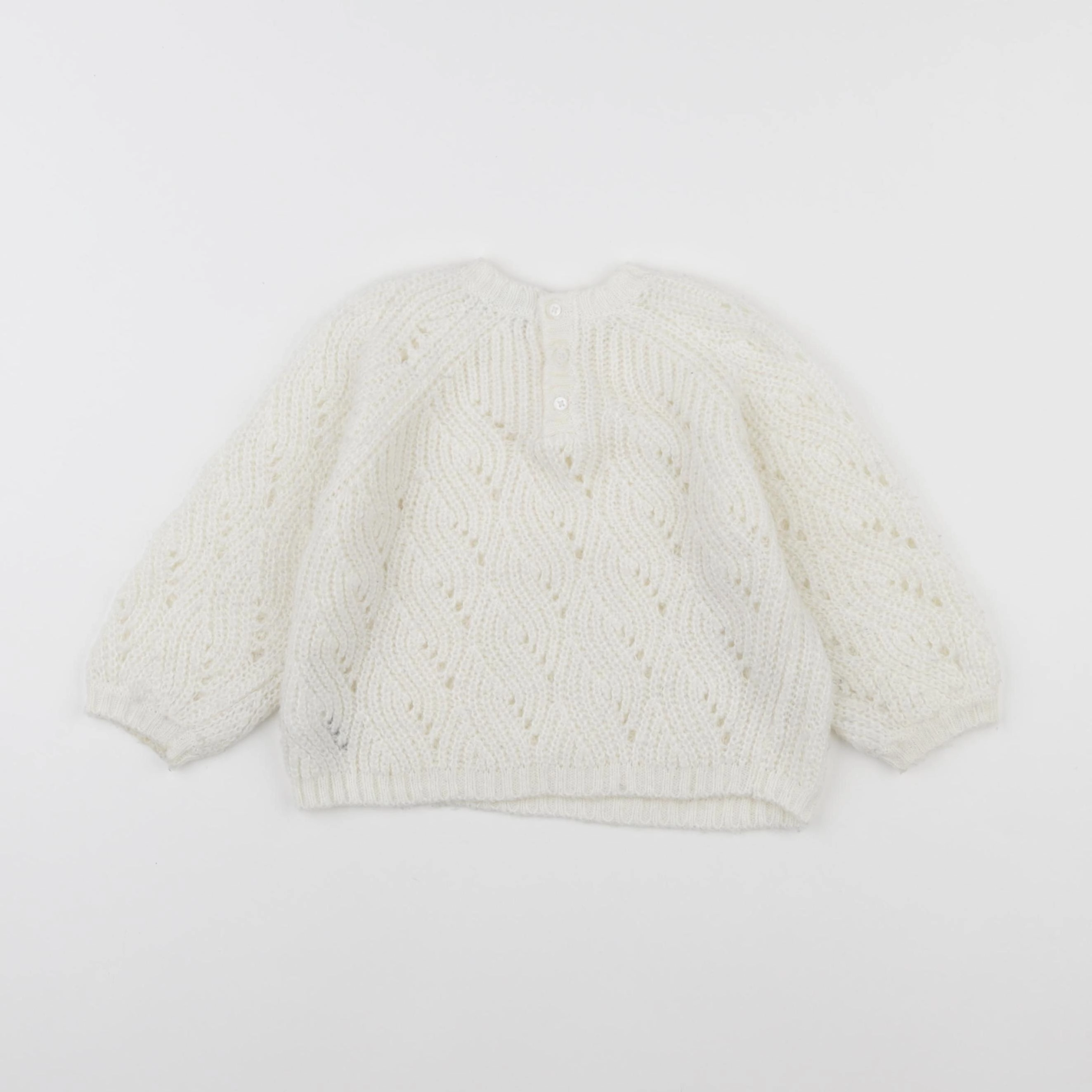 Vertbaudet - pull blanc - 18 mois