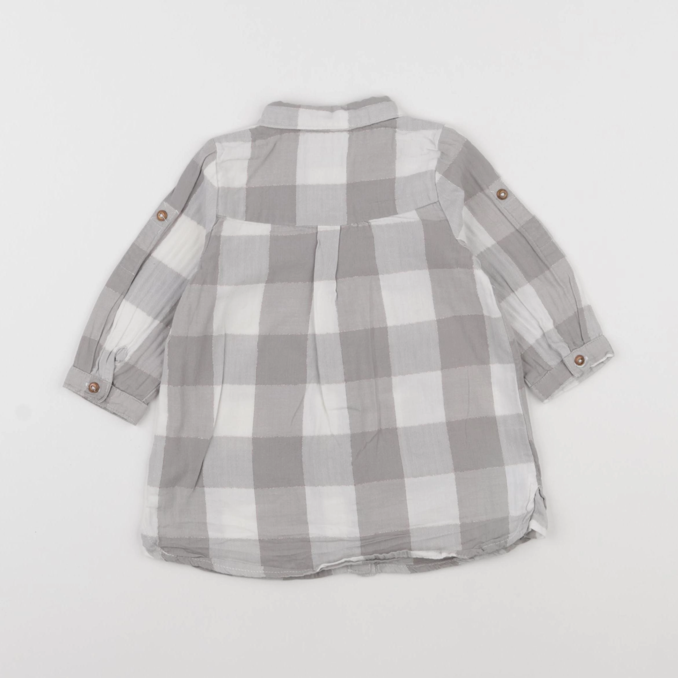 Tape à l'oeil - robe blanc, gris - 12 mois