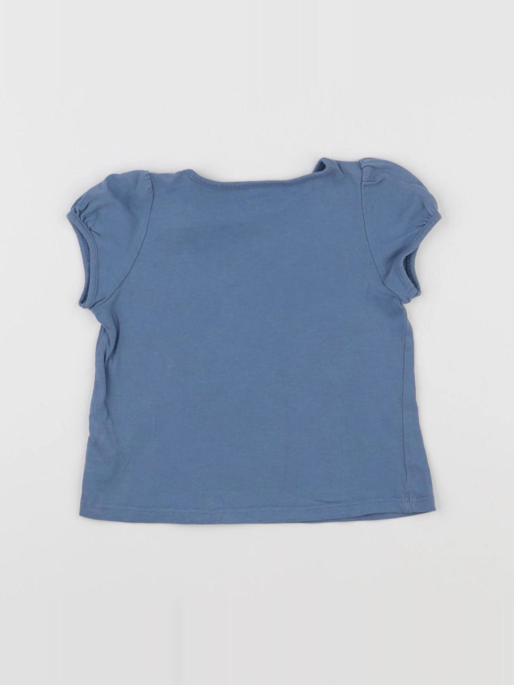 Boutchou - tee-shirt bleu - 6 mois
