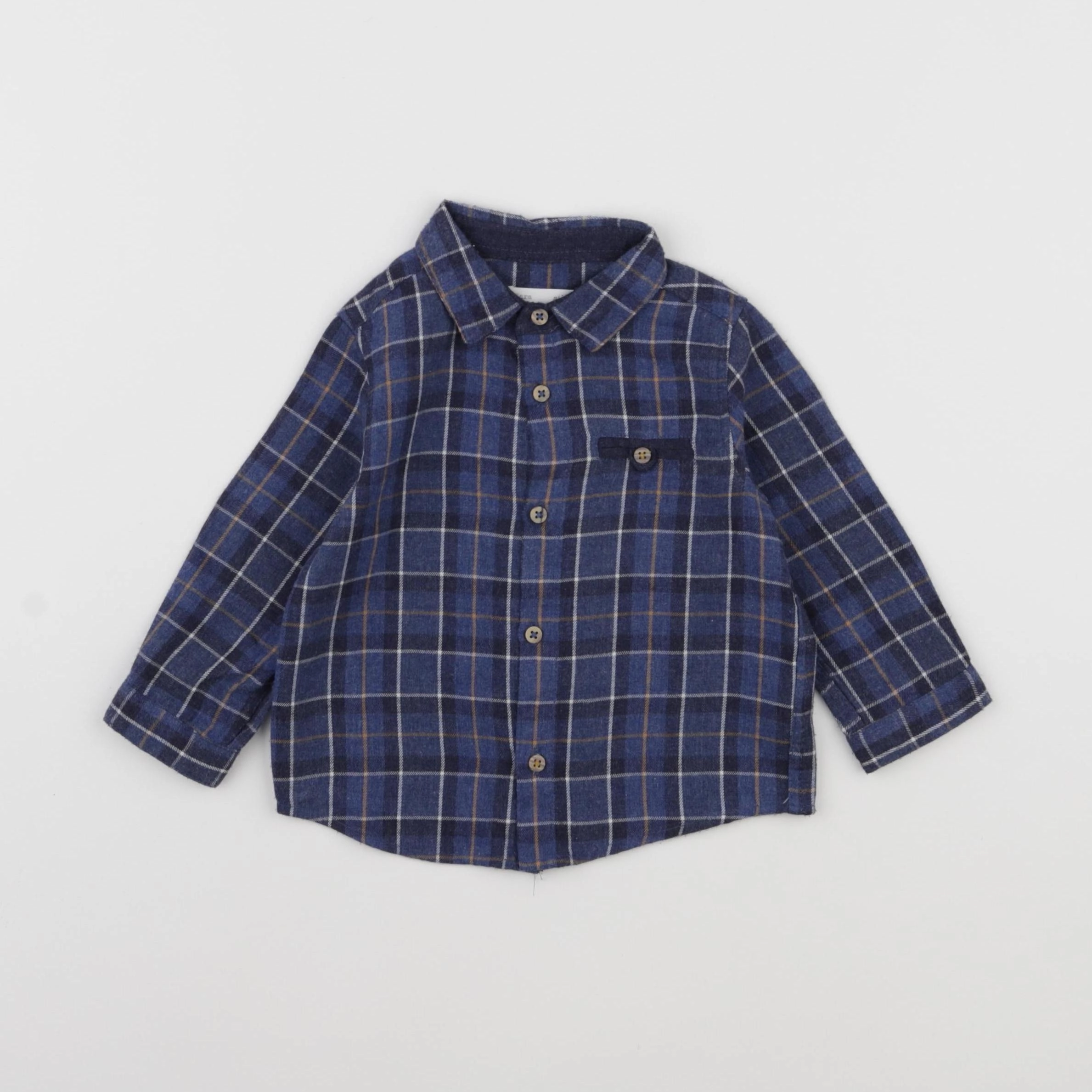 Zara - chemise bleu - 6/9 mois