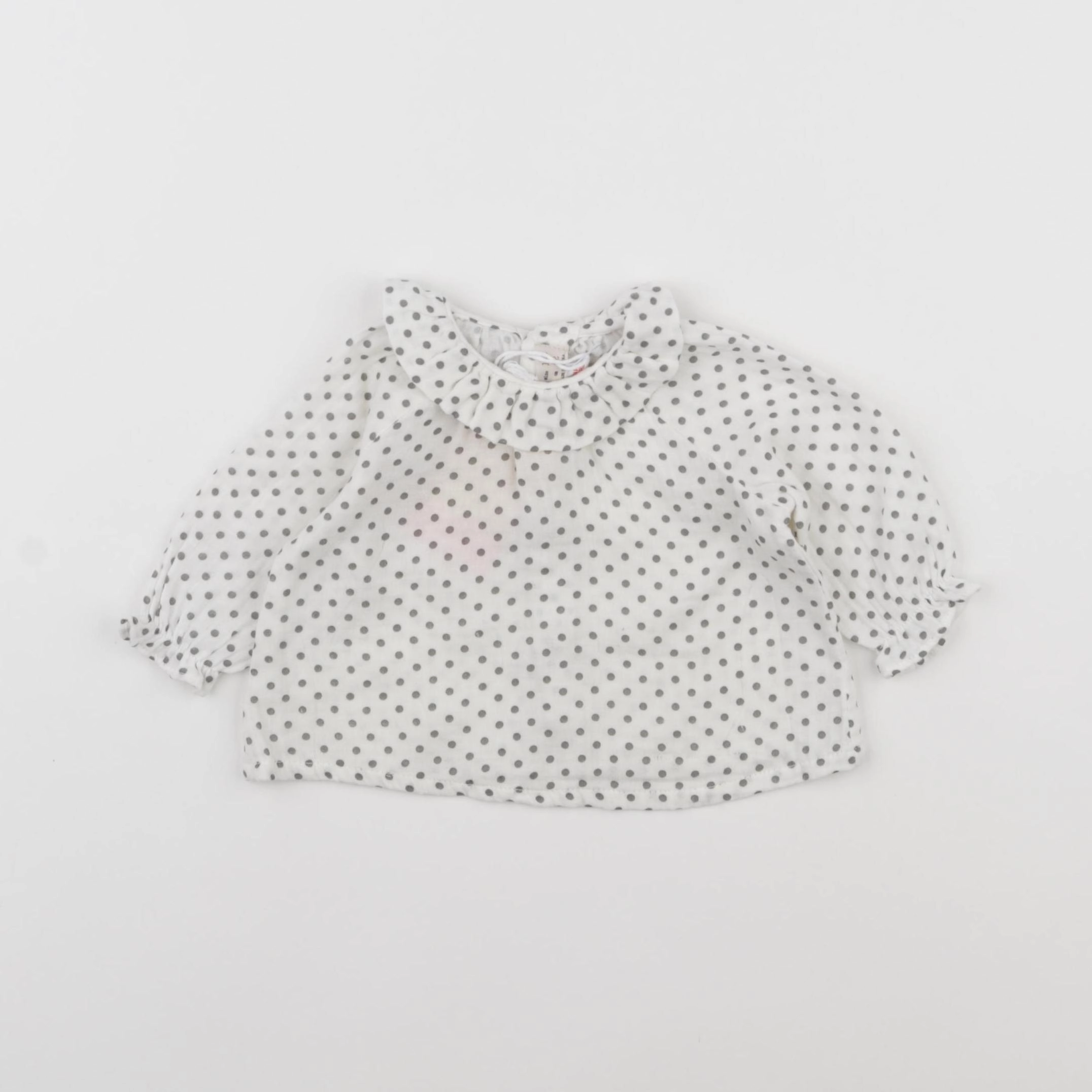 Zara - blouse beige, gris - 1/3 mois