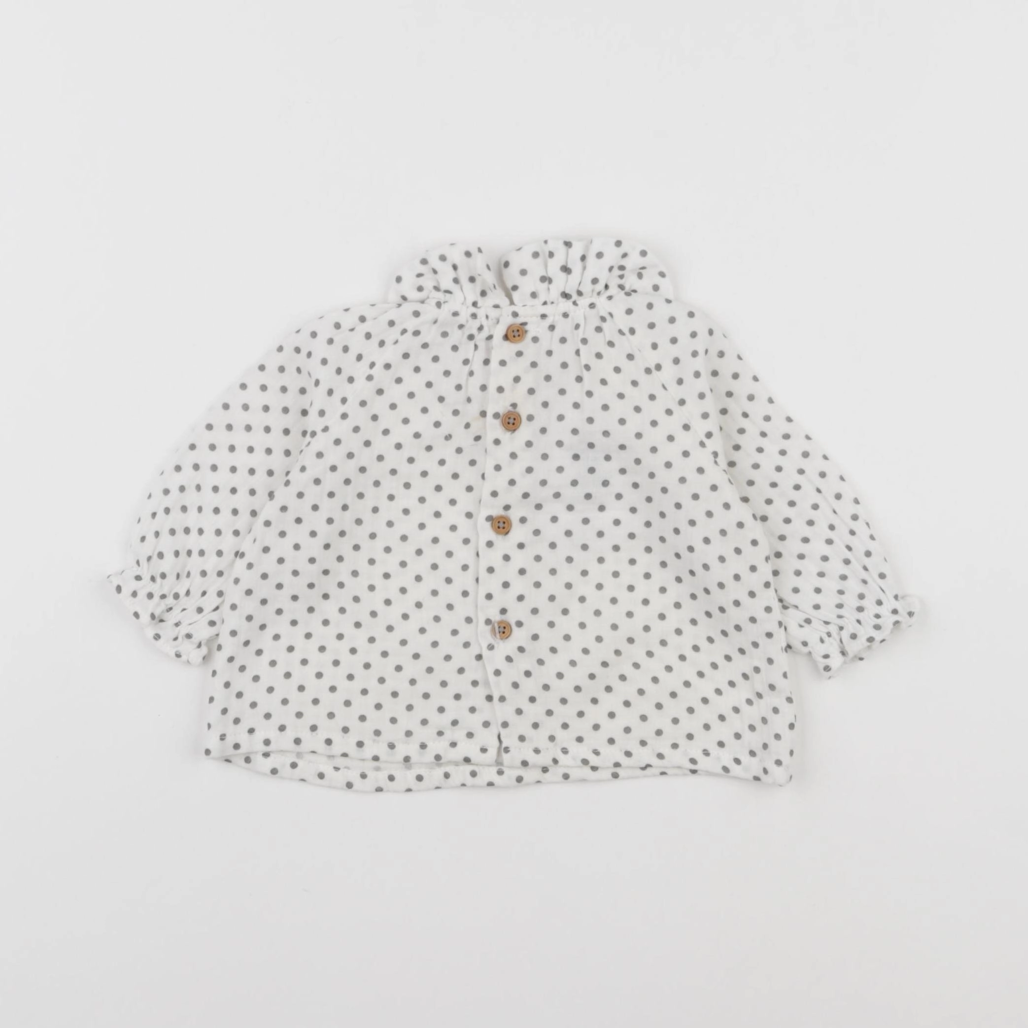 Zara - blouse beige, gris - 1/3 mois
