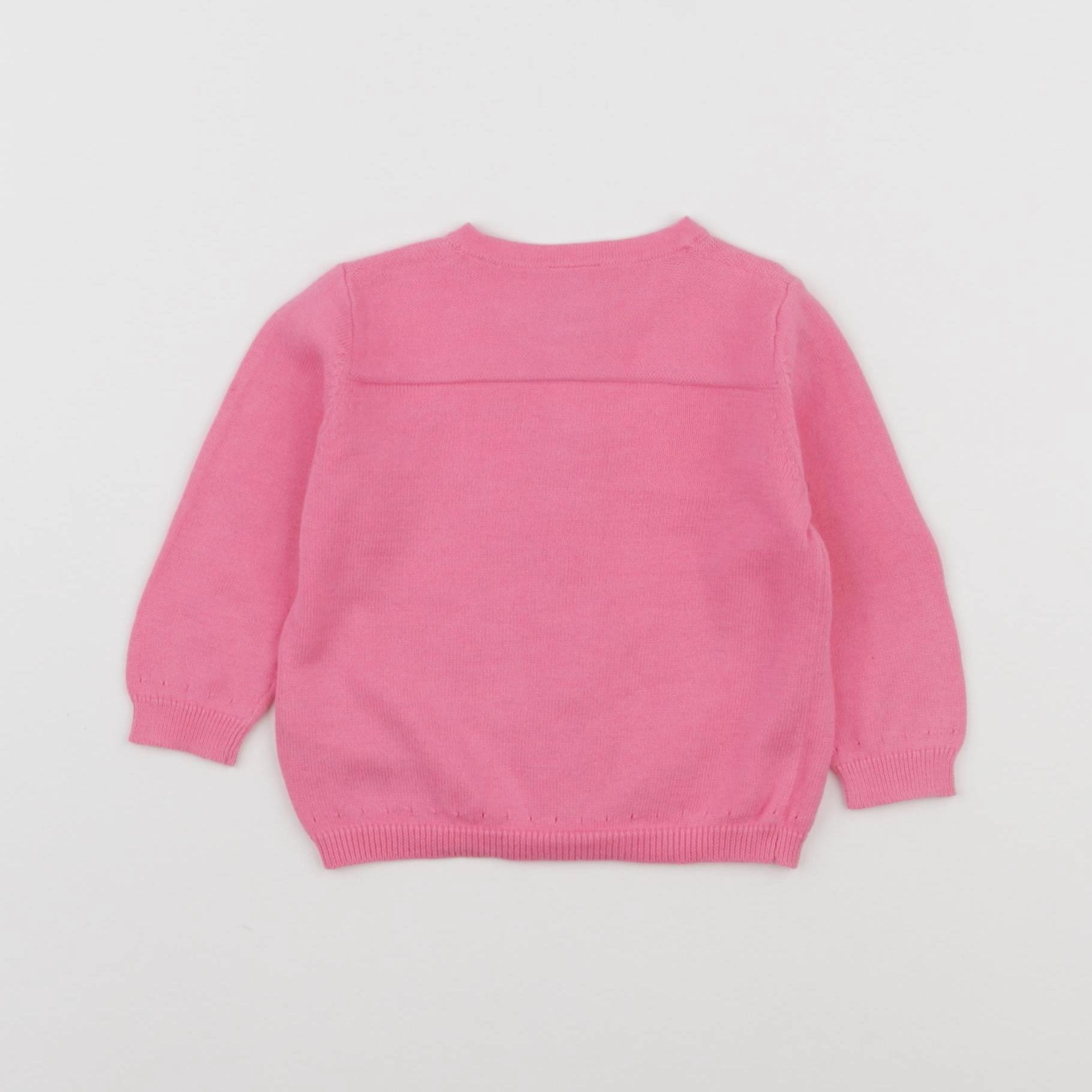 Petit Bateau - gilet rose - 6 mois