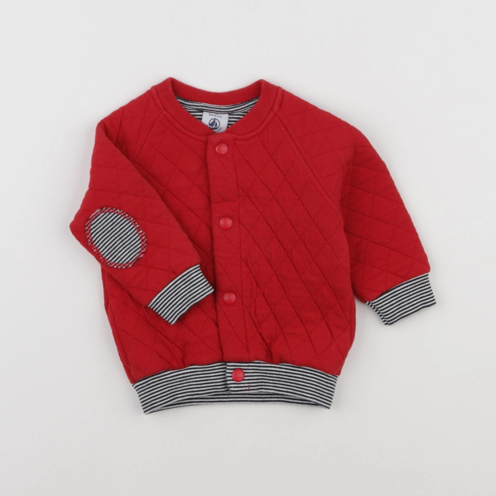 Petit Bateau - sweat rouge - 6 mois