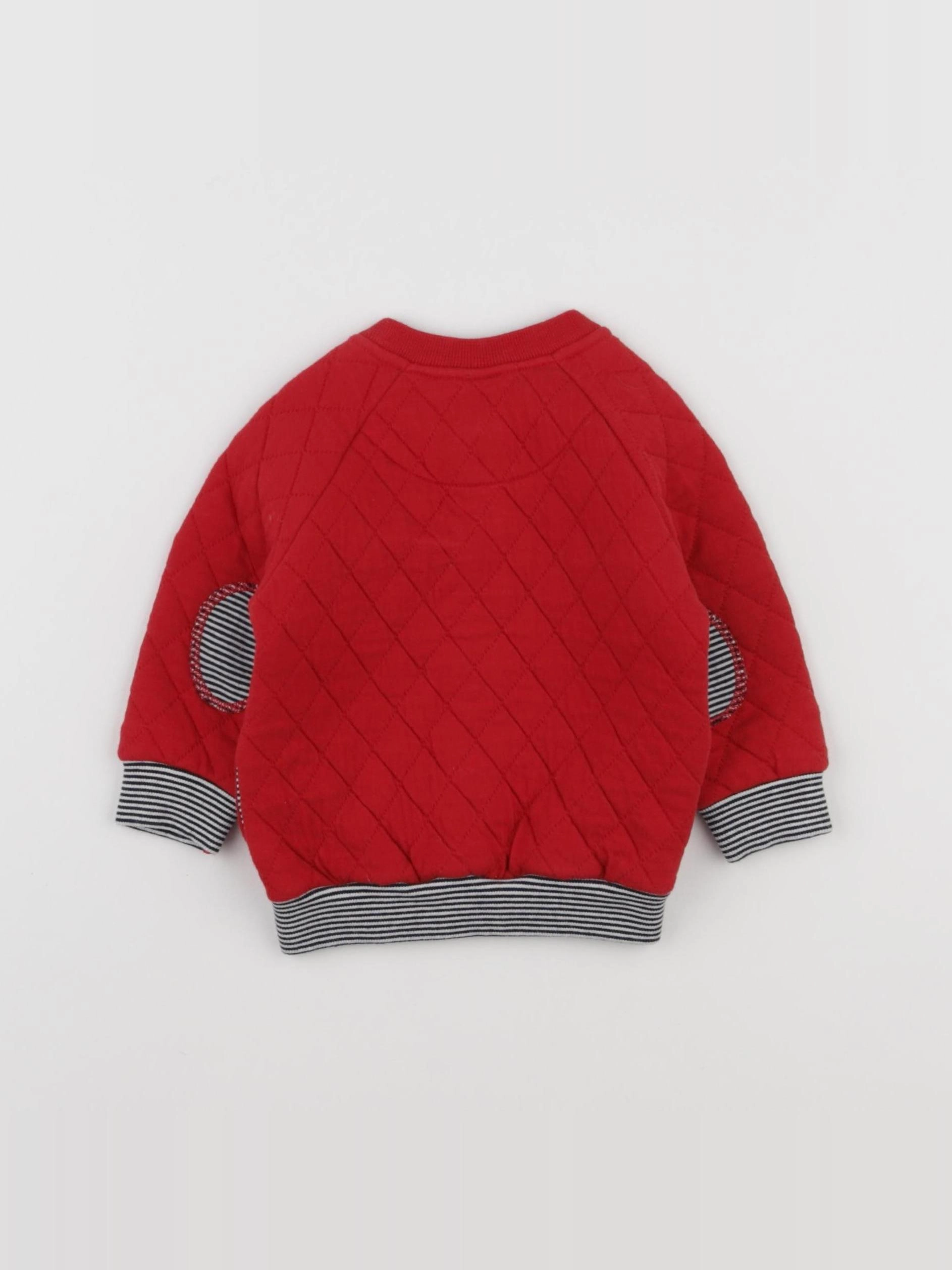 Petit Bateau - sweat rouge - 6 mois