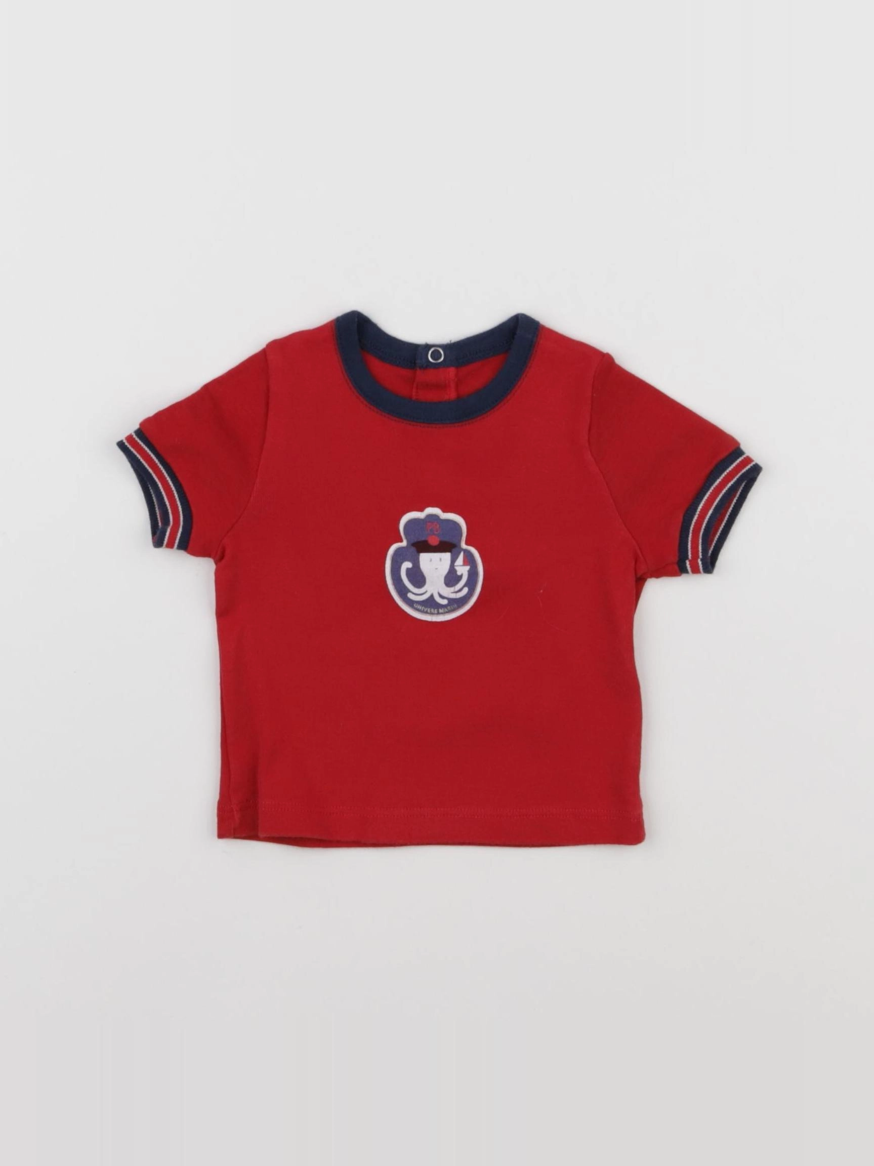Petit Bateau - tee-shirt rouge - 3 mois