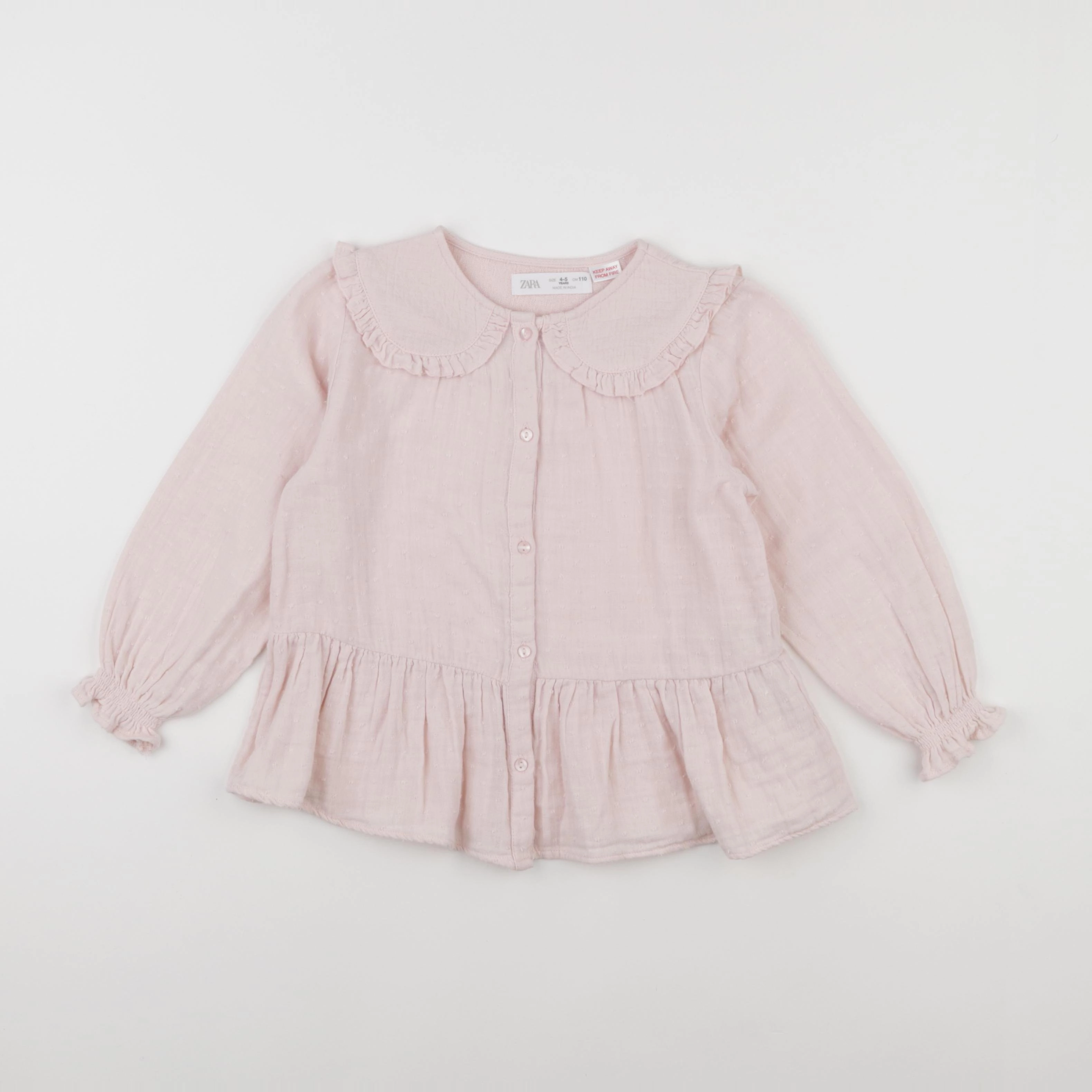 Zara - blouse rose - 4/5 ans