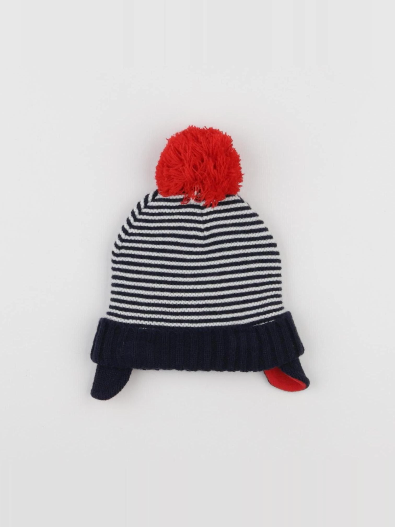 Boutchou - bonnet bleu, blanc - 6/12 mois