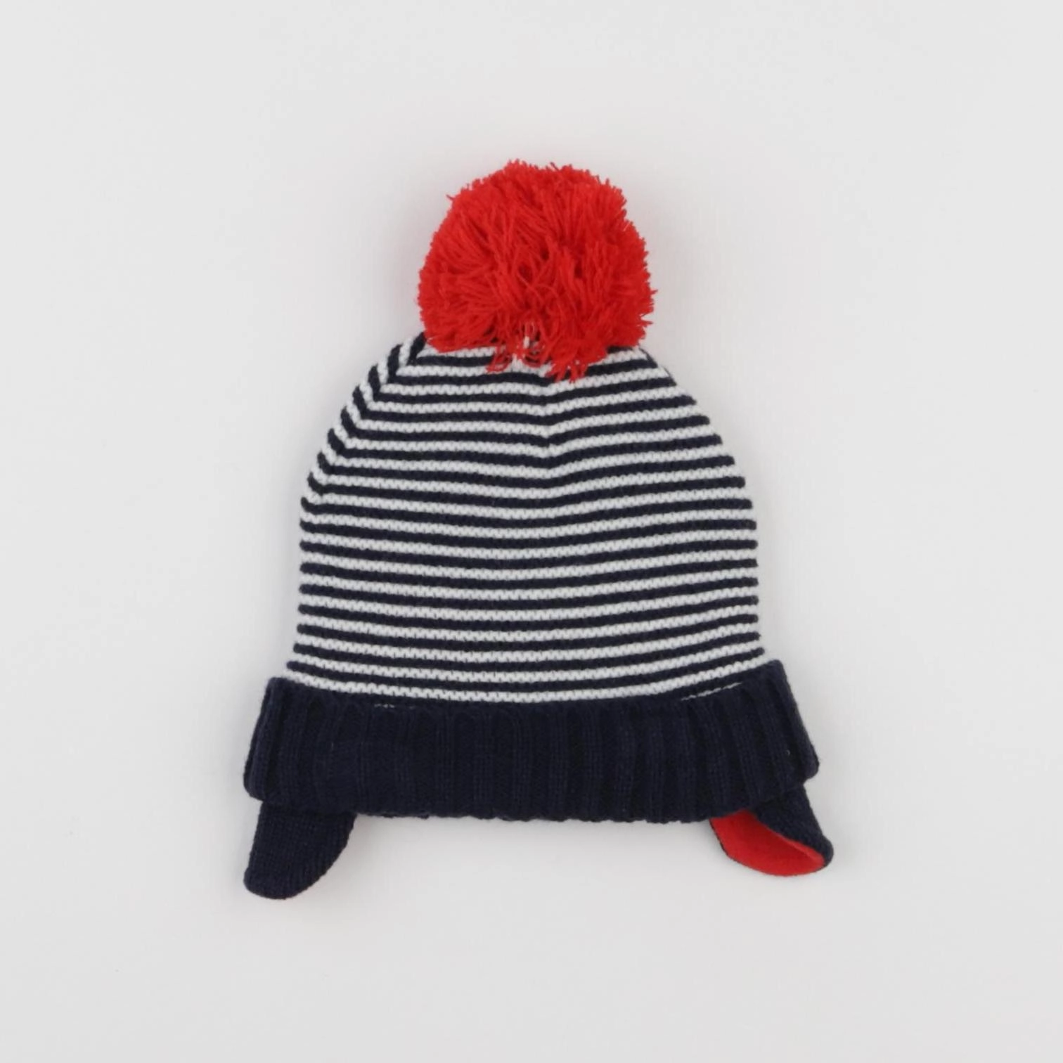 Boutchou - bonnet bleu, blanc - 6/12 mois