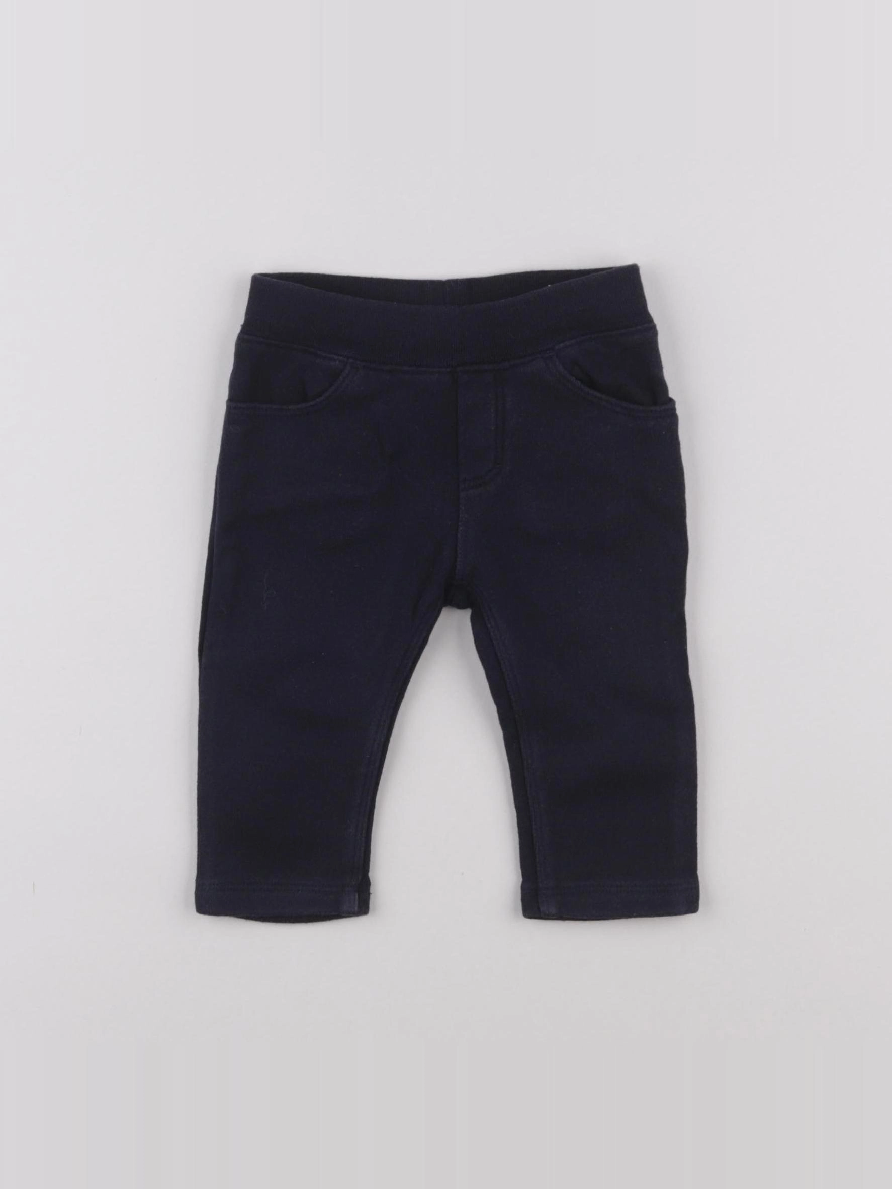 Petit Bateau - pantalon bleu - 3 mois