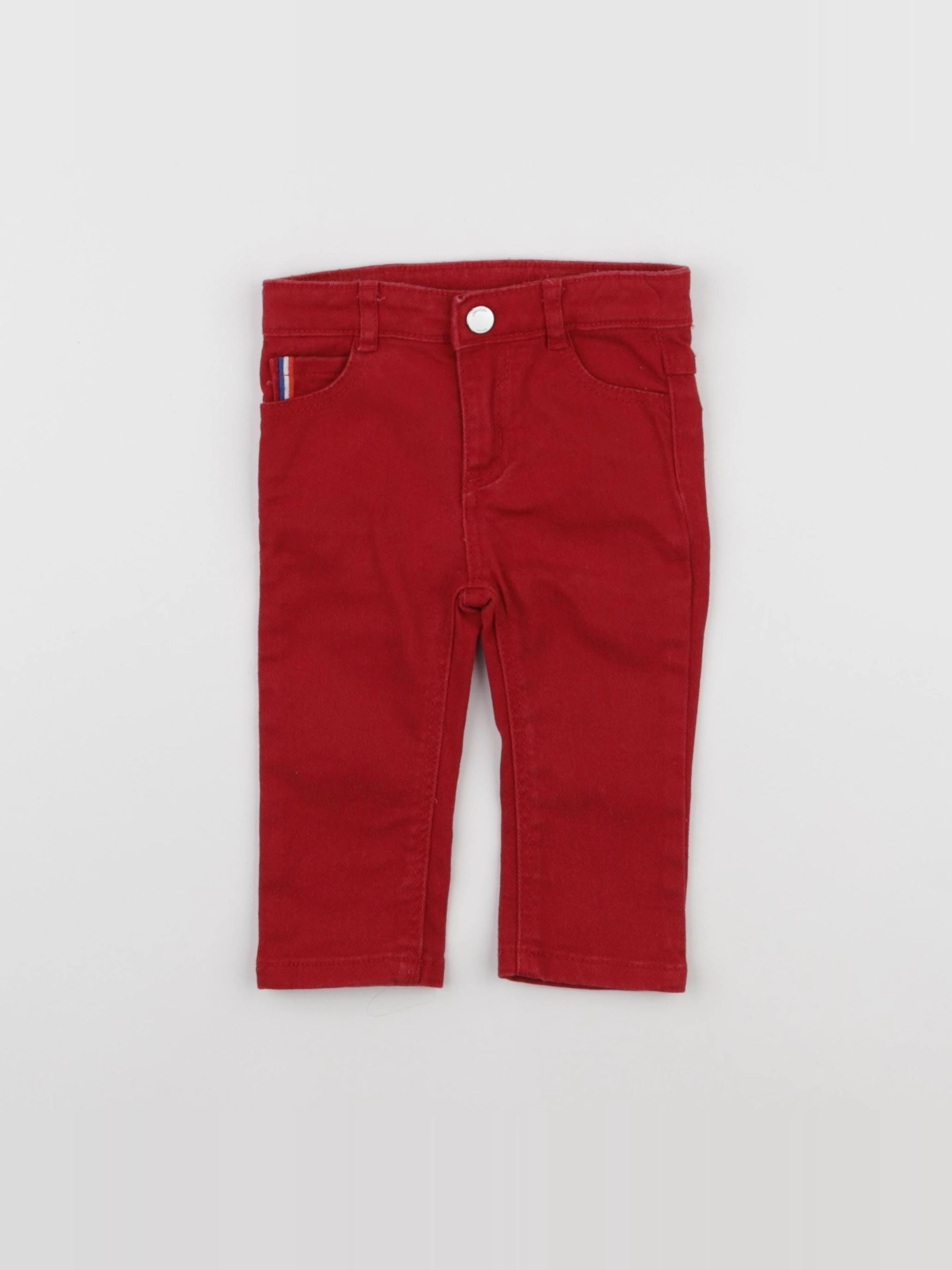 Jacadi - jean rouge - 12 mois