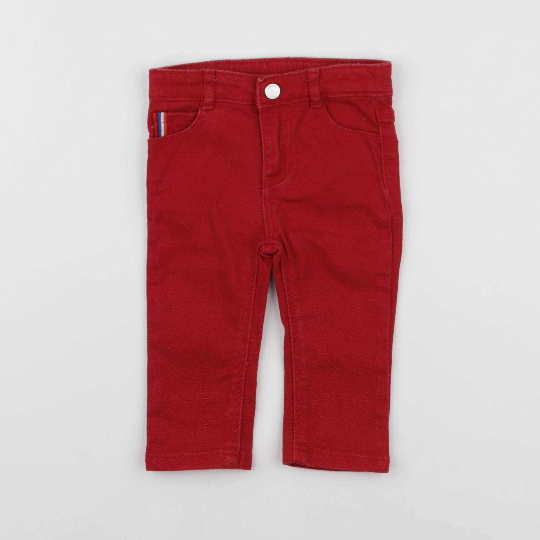 Jacadi - jean rouge - 12 mois