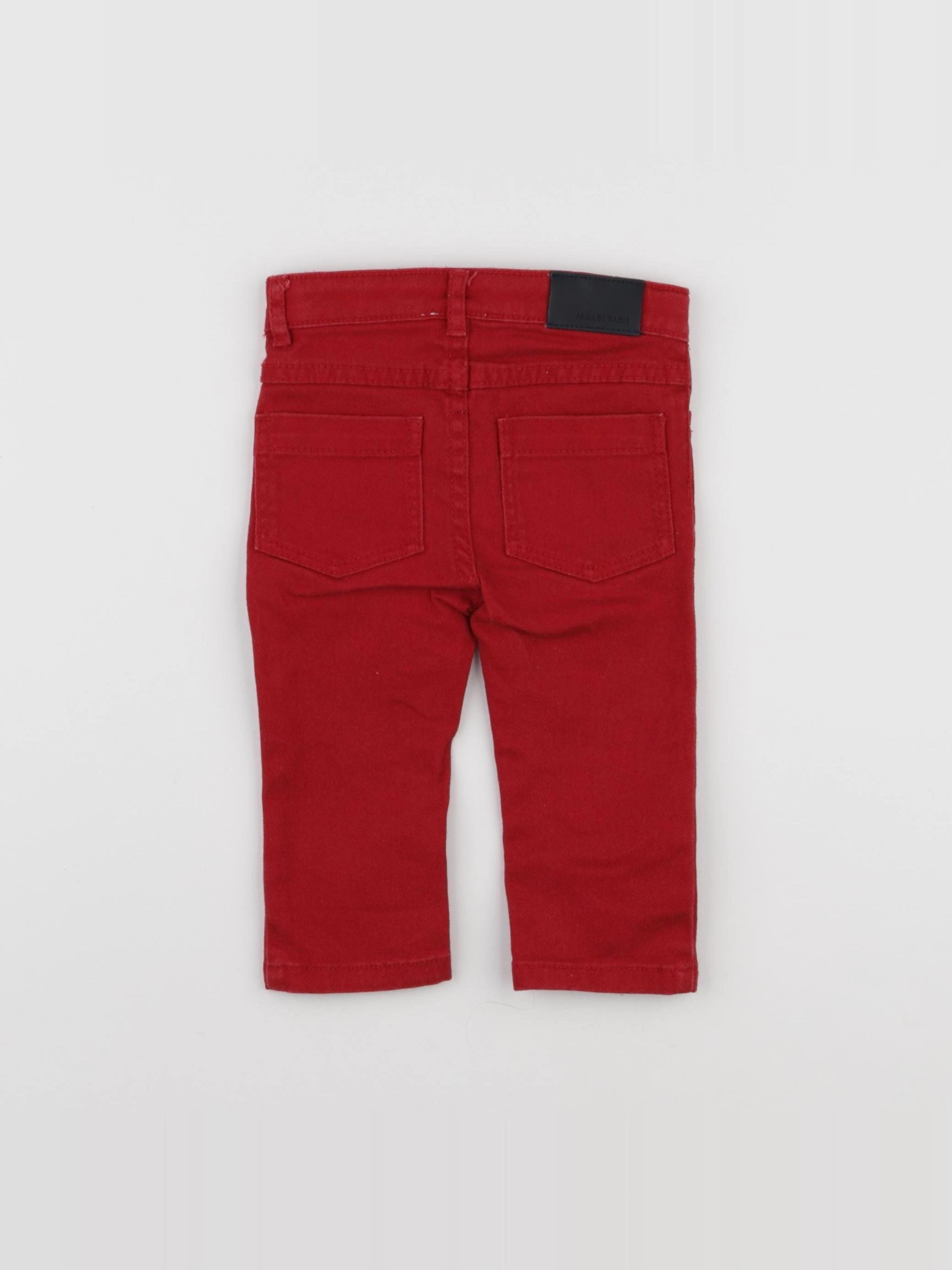 Jacadi - jean rouge - 12 mois