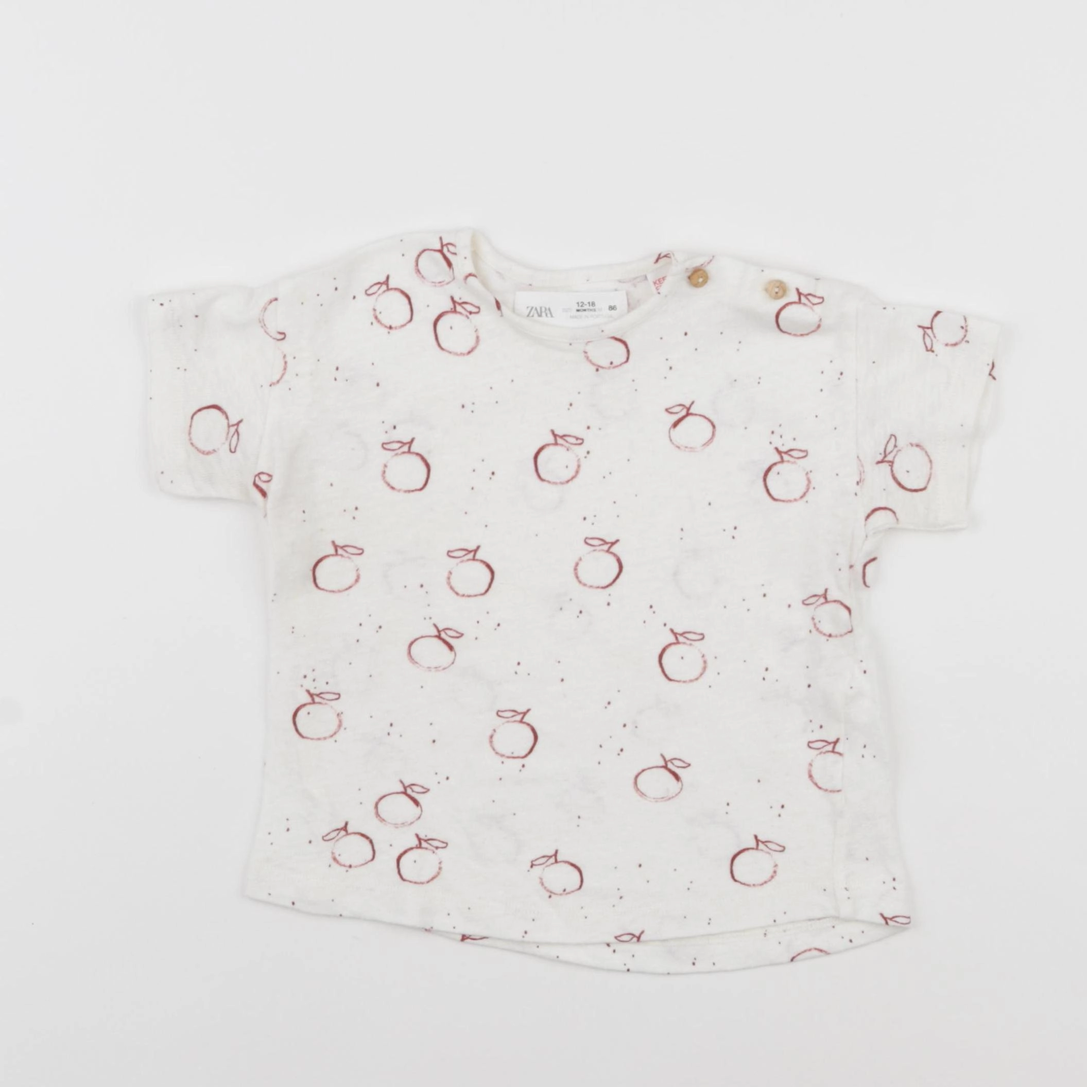 Zara - tee-shirt blanc - 12/18 mois