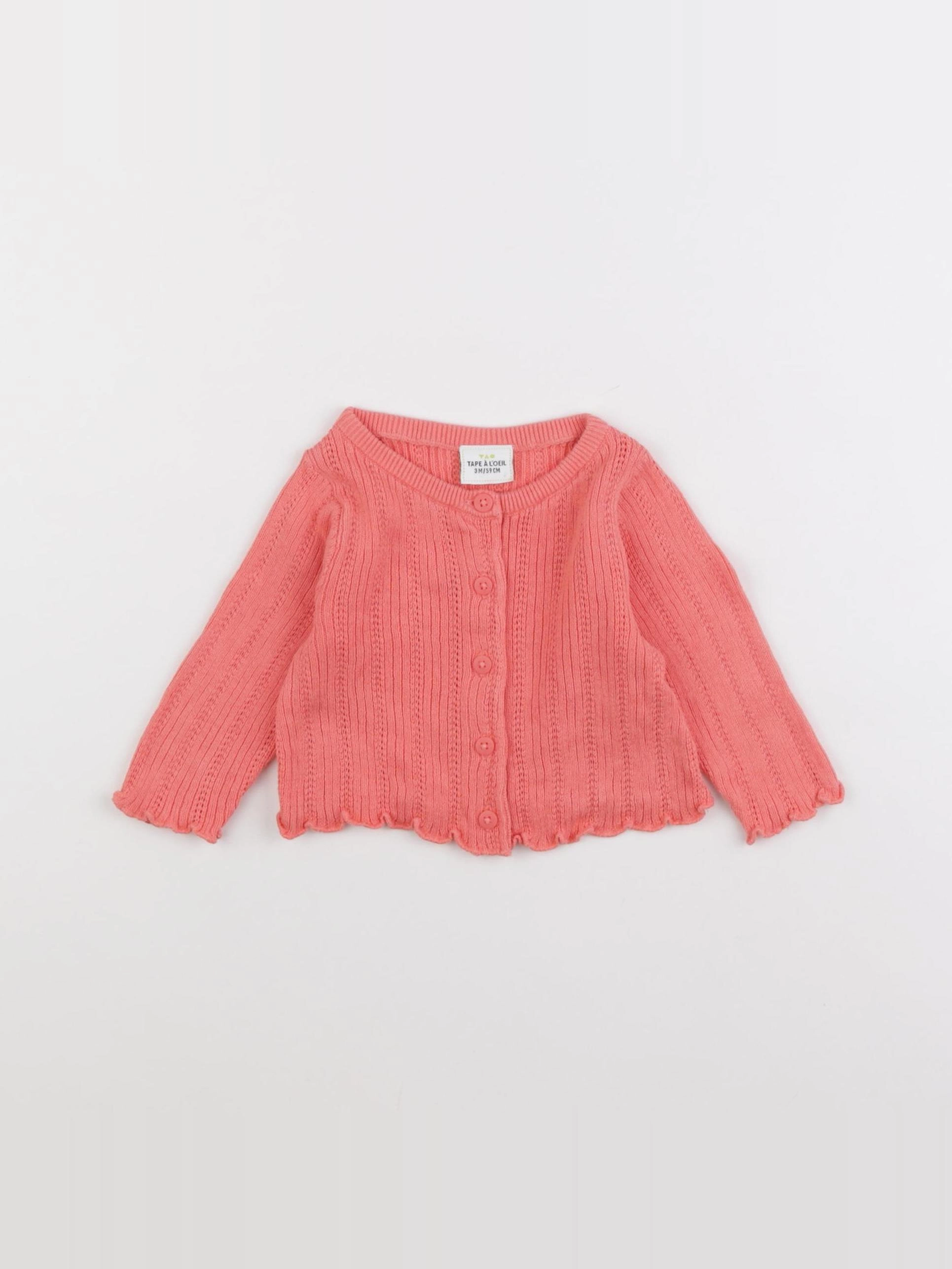 Tape à l'oeil - gilet rose - 3 mois