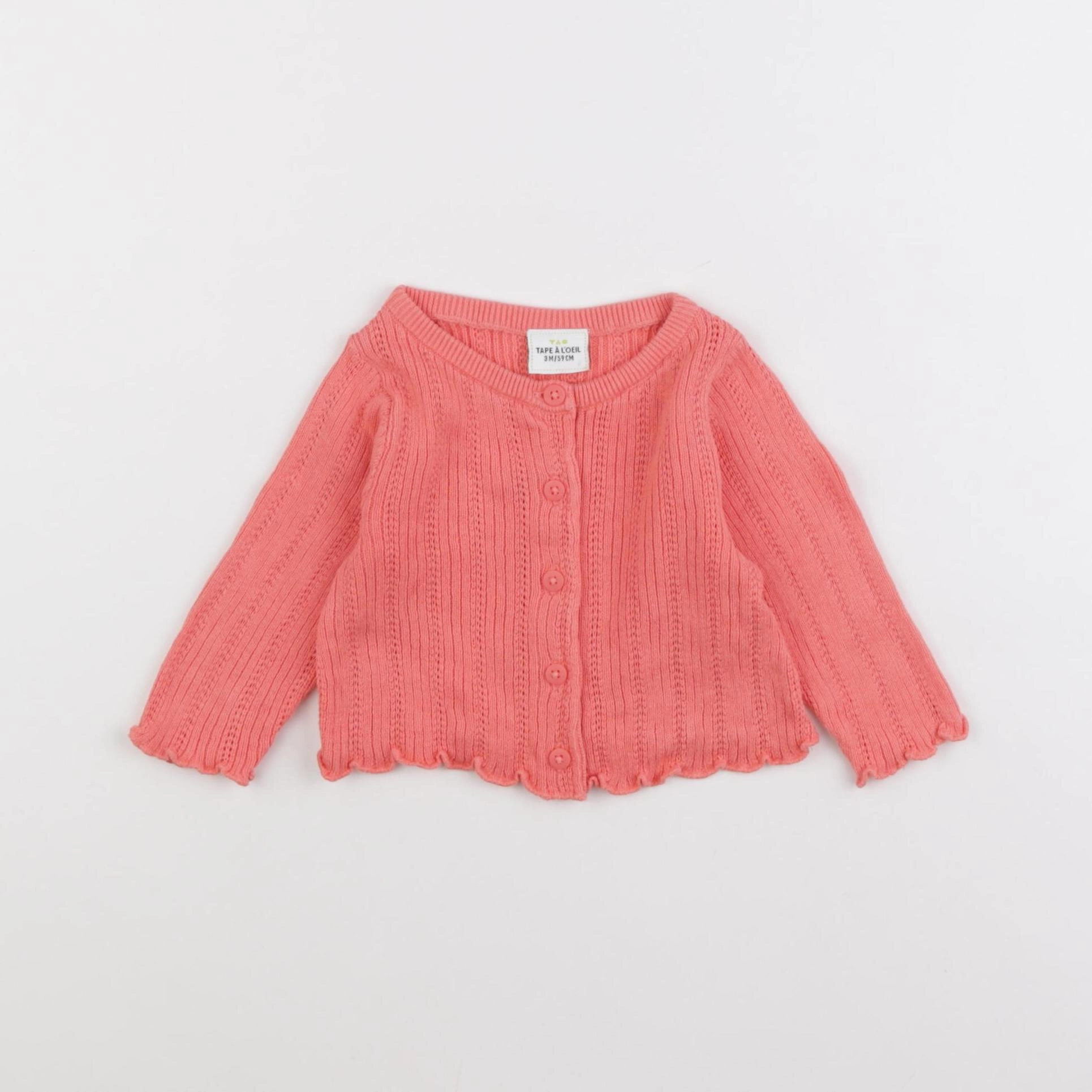 Tape à l'oeil - gilet rose - 3 mois