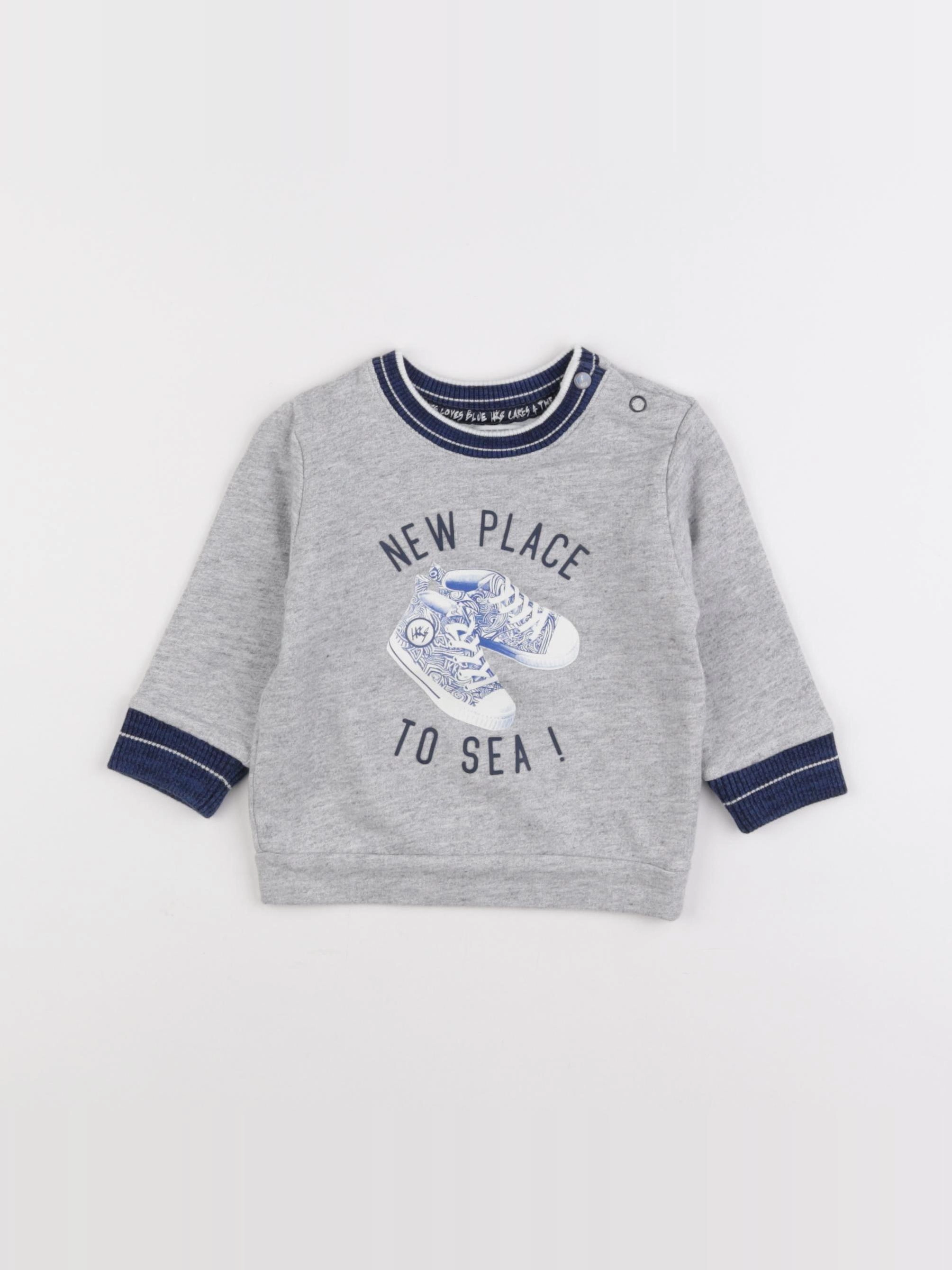 IKKS - sweat gris - 12 mois