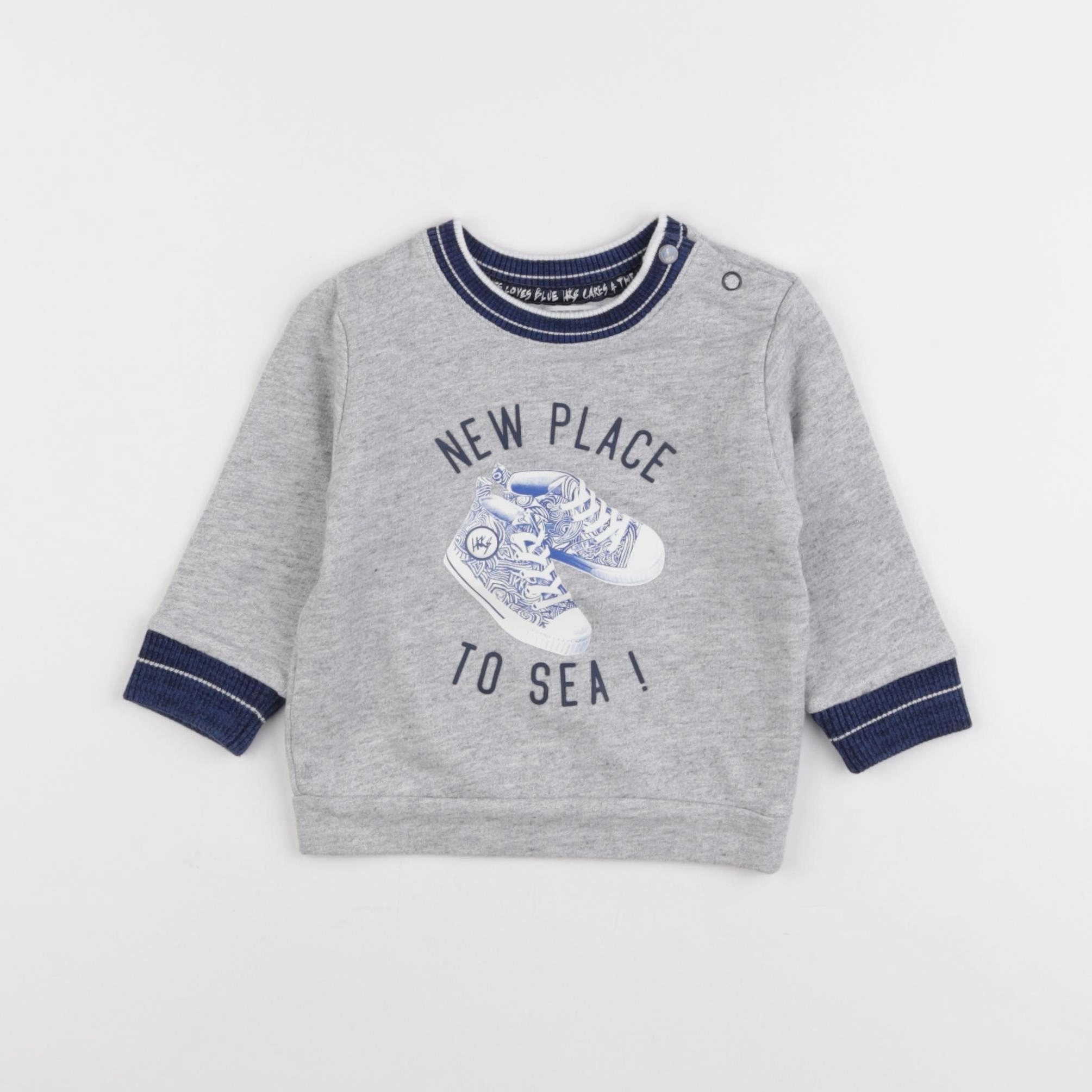 IKKS - sweat gris - 12 mois