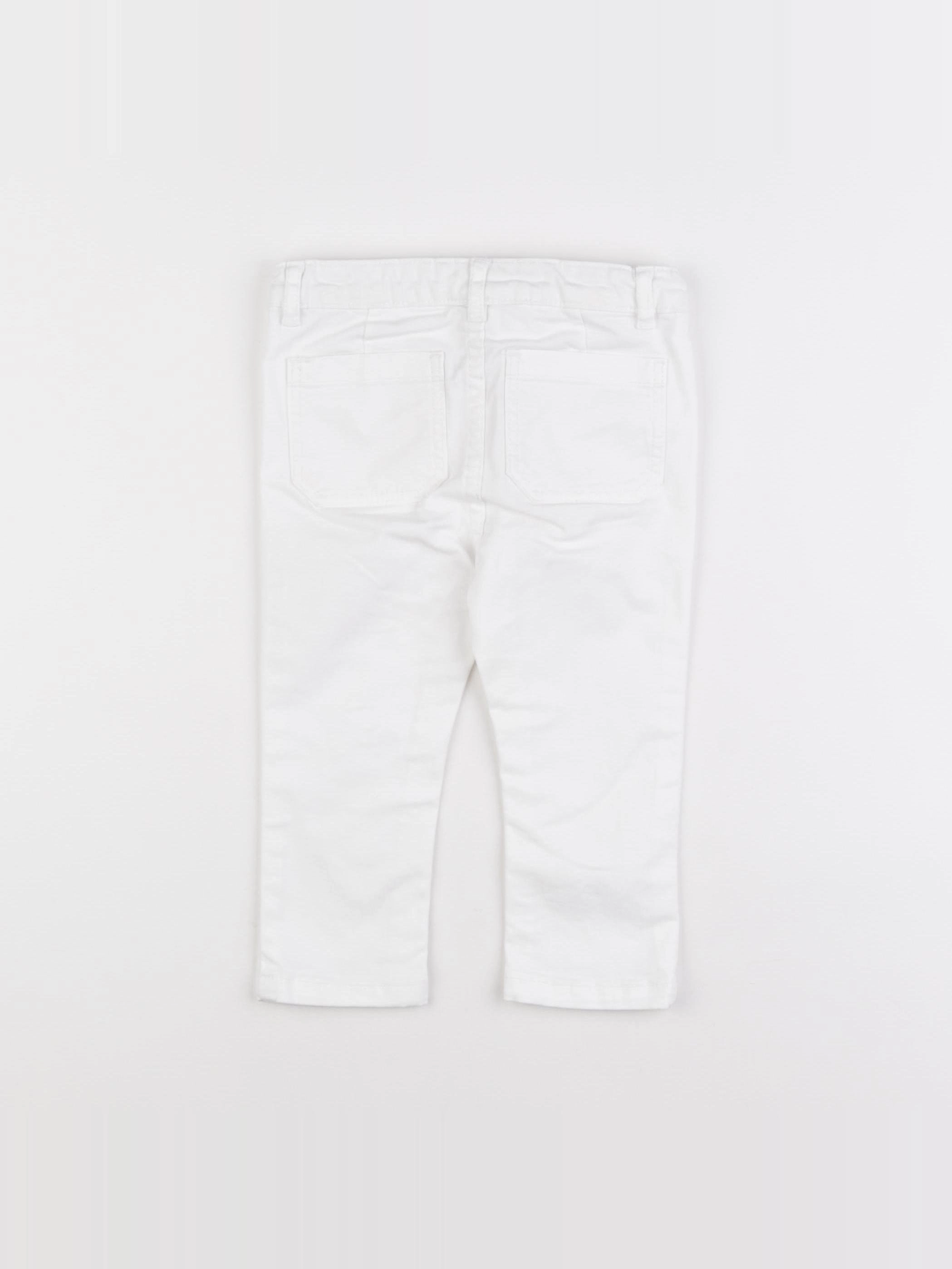 Jacadi - jean blanc - 18 mois