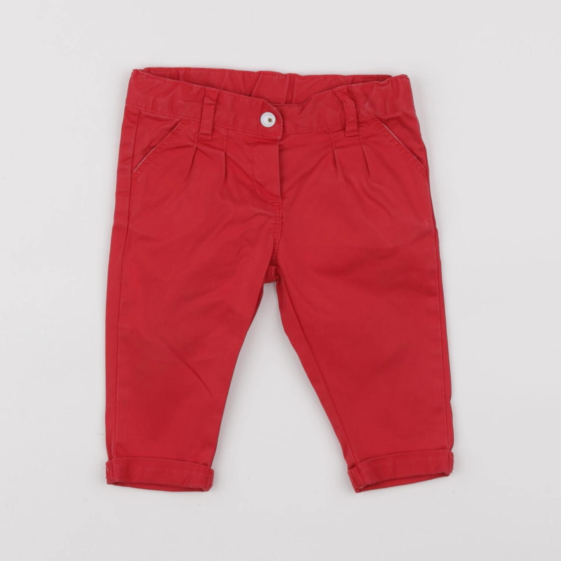 Petit Bateau - pantalon rouge - 6 mois