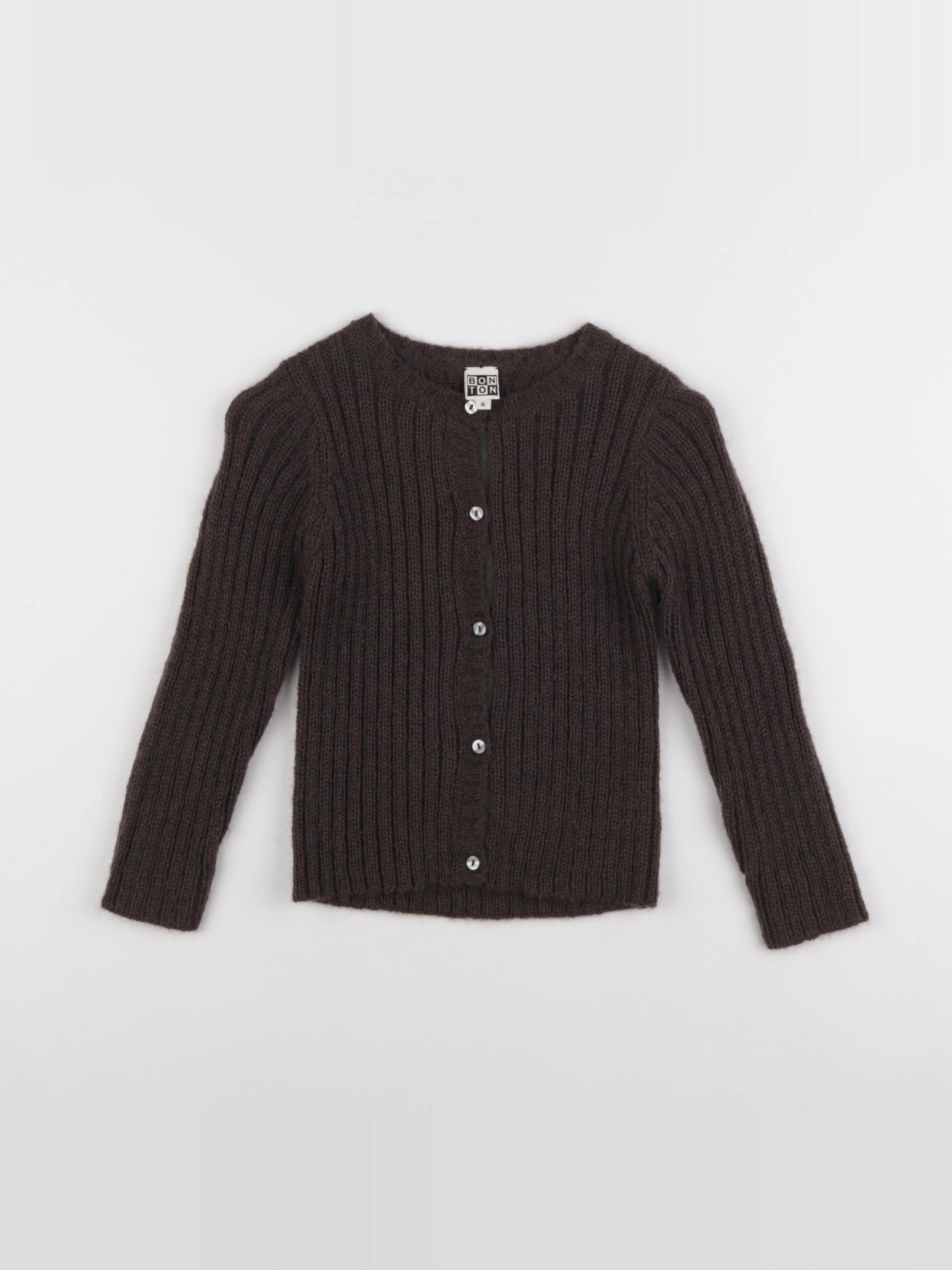Bonton - gilet marron - 6 ans