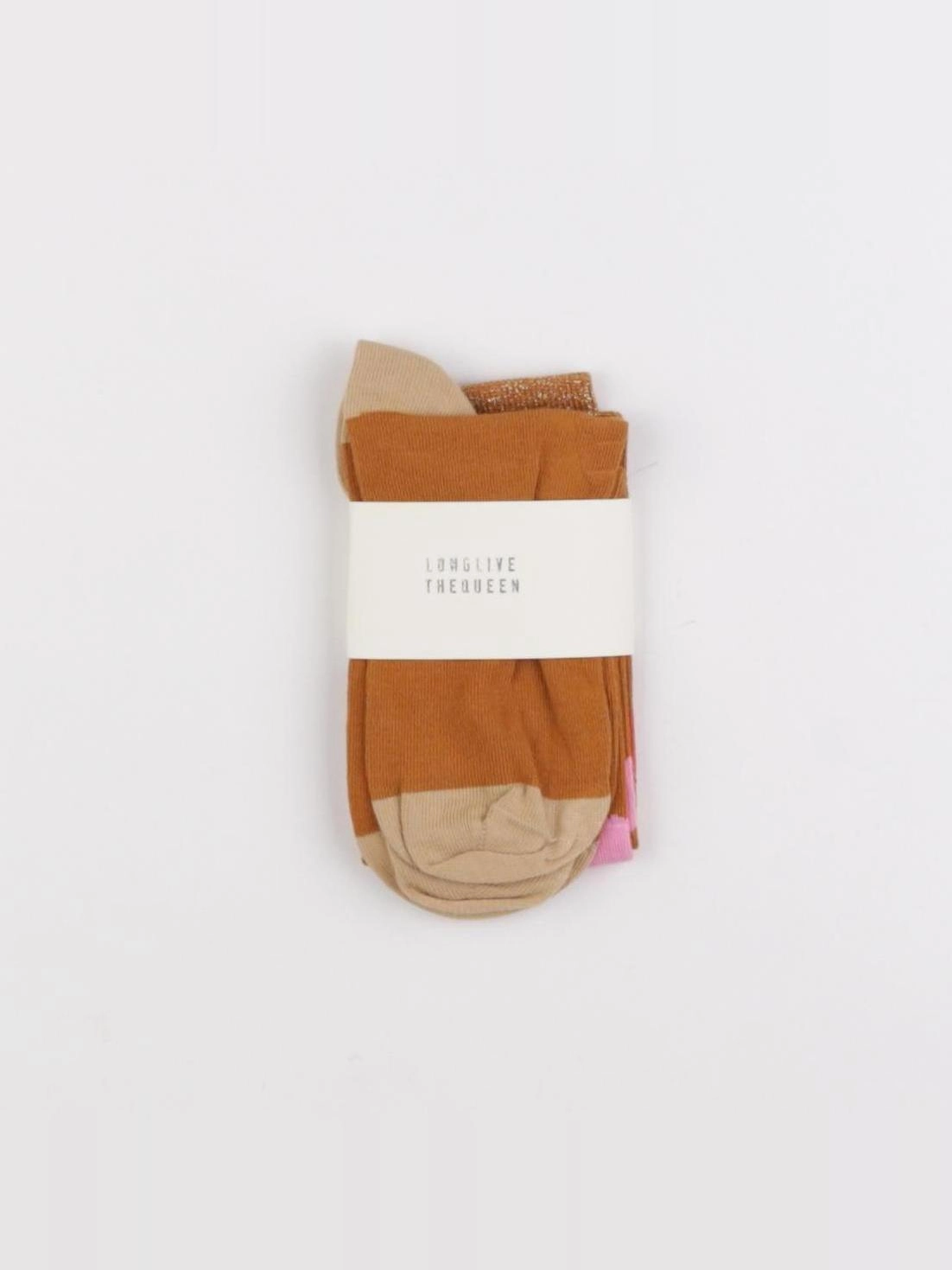 Longlivethequeen - chaussettes marron - 12 ans