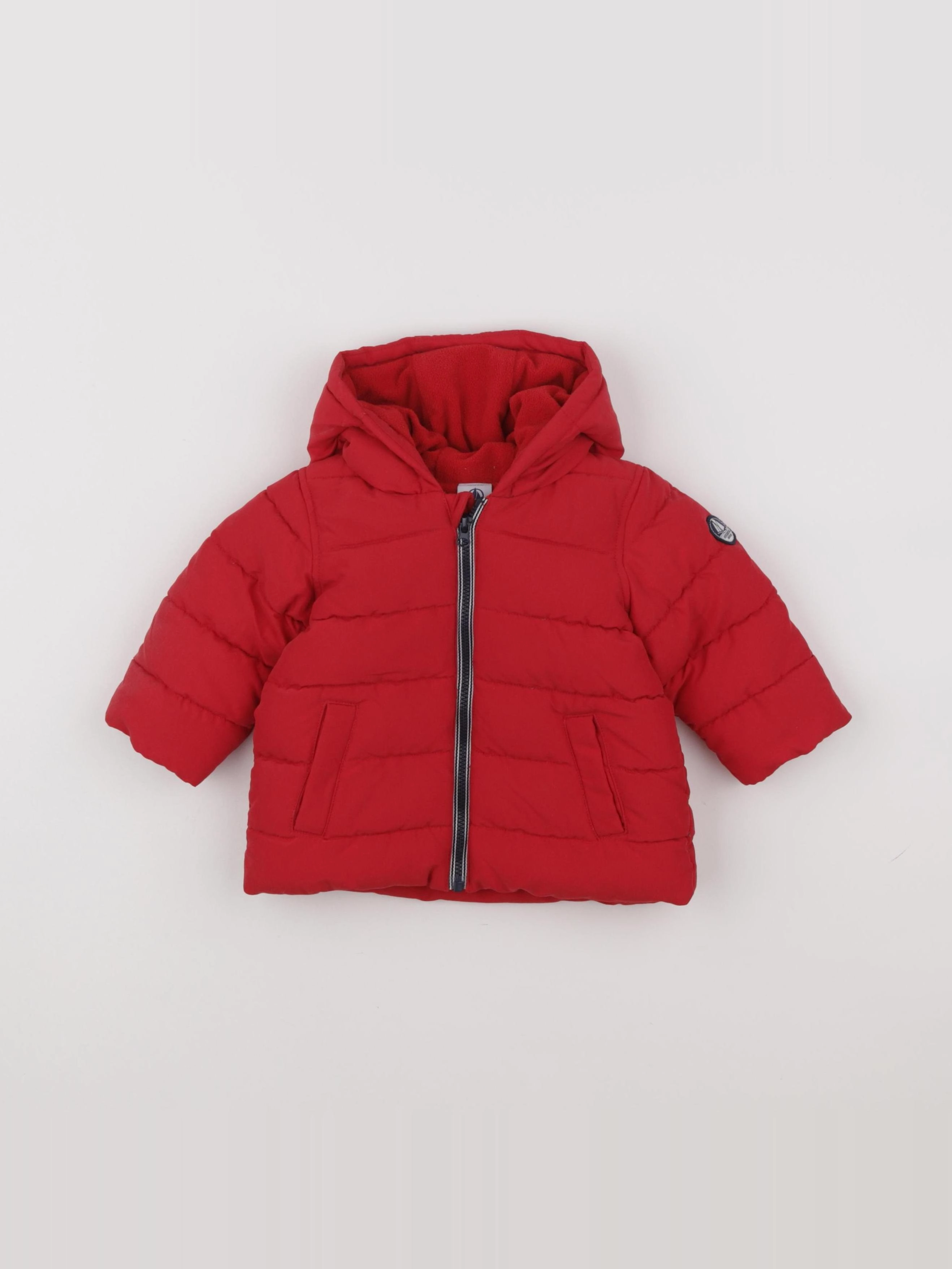 Petit Bateau - doudoune rouge - 6 mois